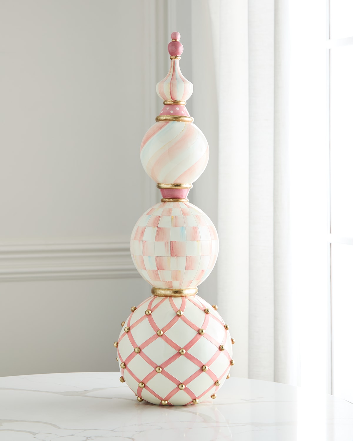 MACKENZIE-CHILDS ROSY TABLETOP FINIAL, 32" 