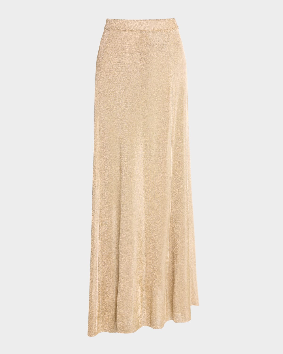 Shop Ser.o.ya Alice Metallic Knit Maxi Skirt In Gold