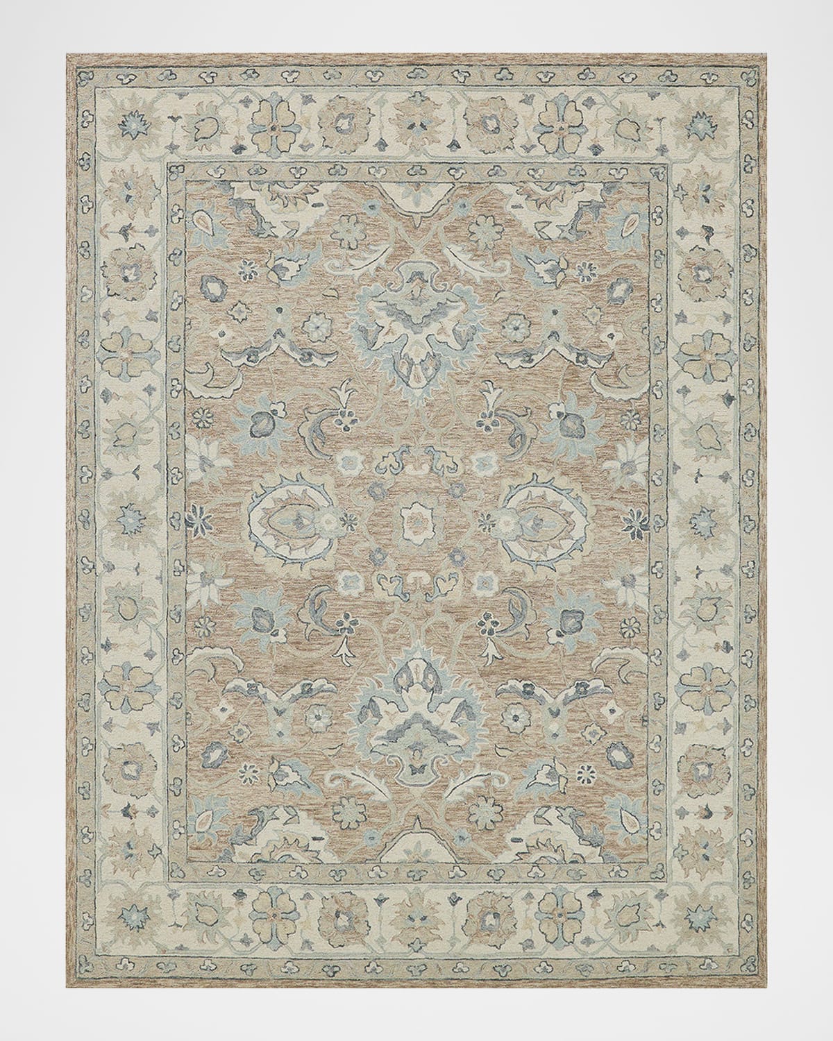 Exquisite Rugs Claremont Hand-tufted Oushak Rug In Light Brown/ivory