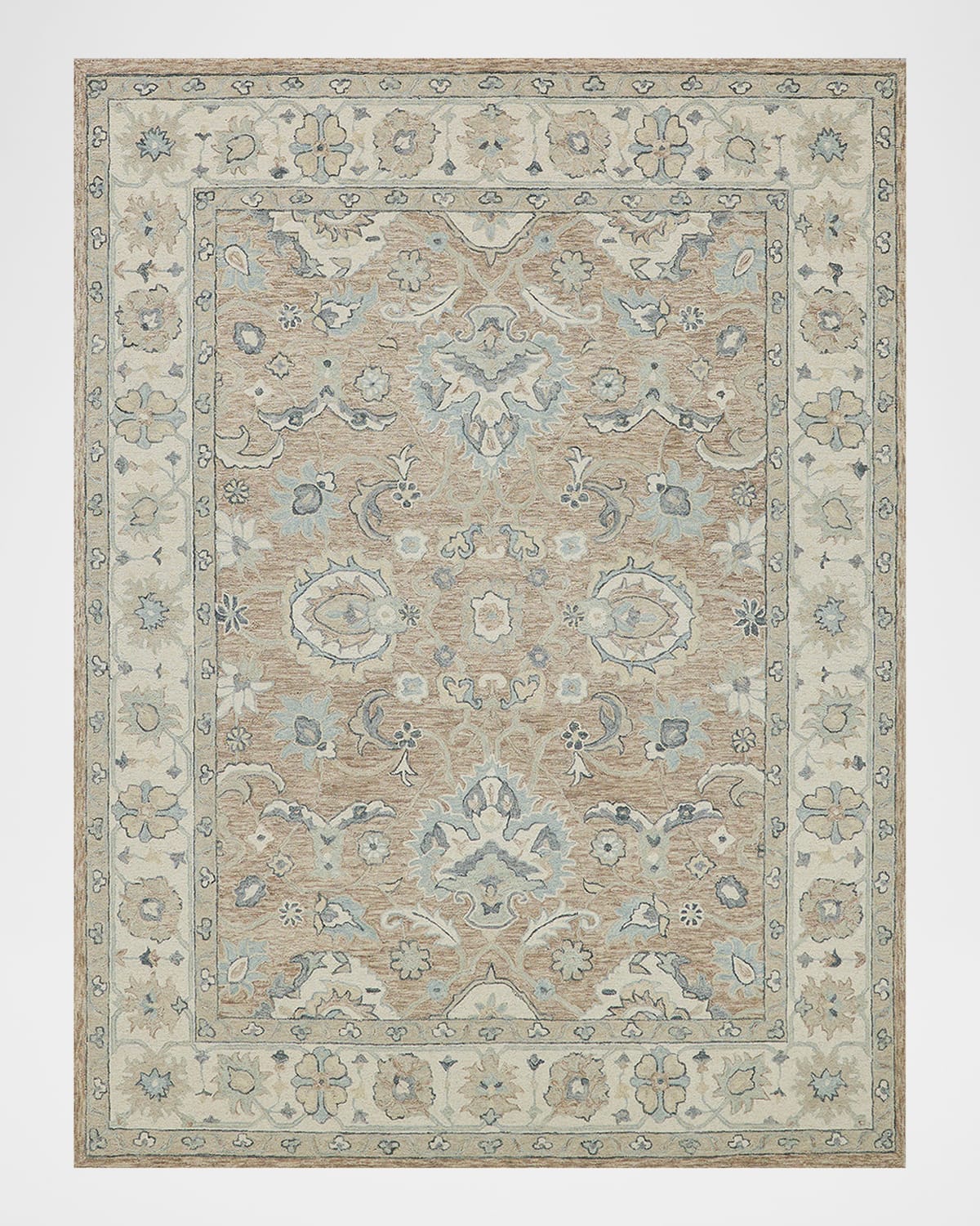 Exquisite Rugs Claremont Hand-tufted Oushak Rug In Light Brown/ivory