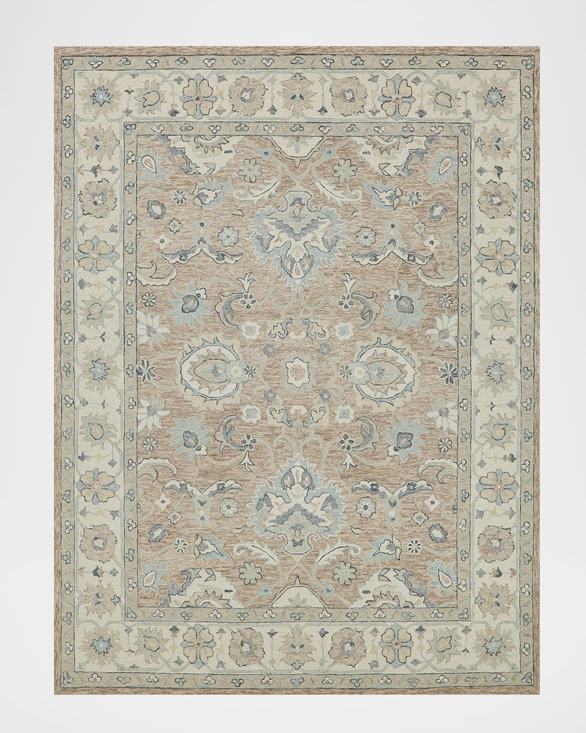 Exquisite Rugs Claremont Hand-tufted Oushak Rug In Light Brown/ivory