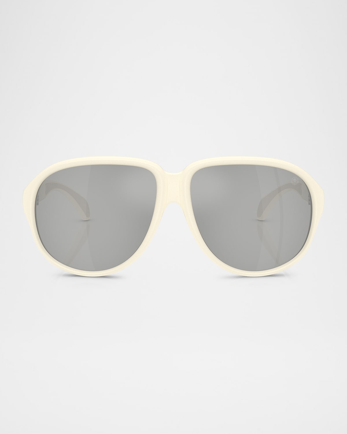 Moncler Me8001 Aviator Sunglasses In White