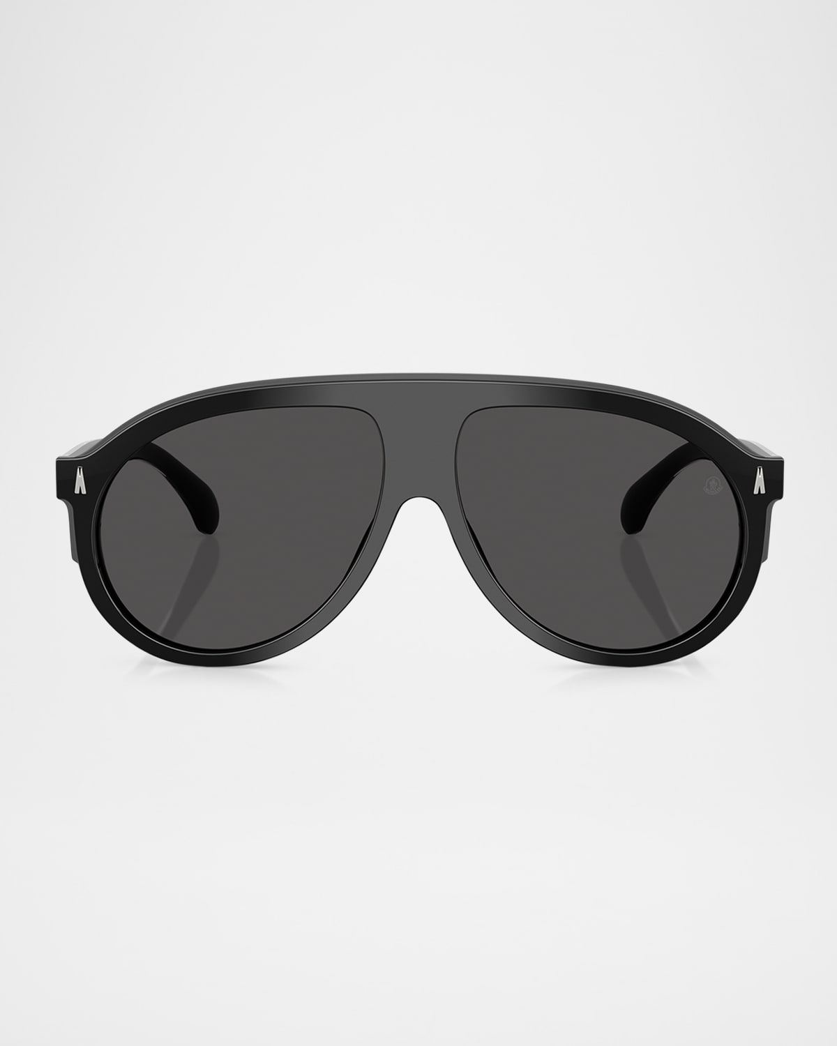 Moncler Womens Me6001 Fhaite Pilot-frame Acetate Sunglasses Black In Shiny Black