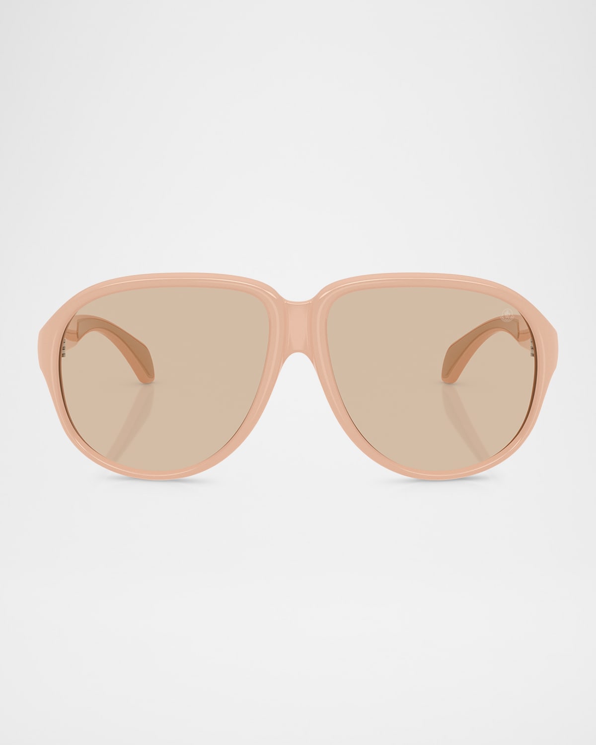 Moncler Me8001 Aviator Sunglasses In Lite Brown