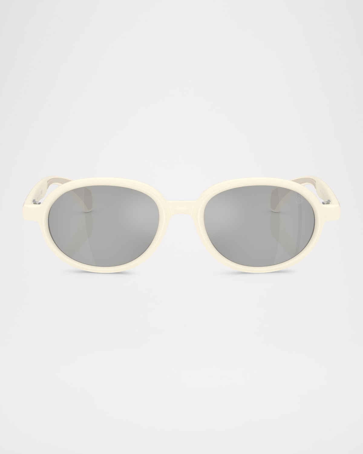 Moncler Me8006 Oval Sunglasses In Neutral