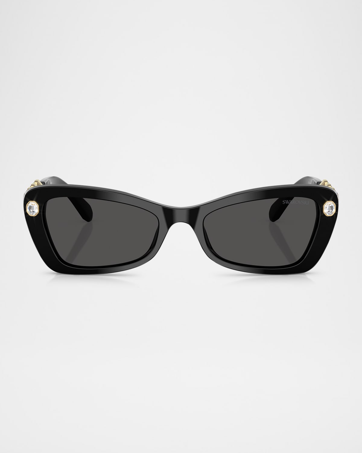 Swarovski Sk6033 Geometric Sunglasses In Black