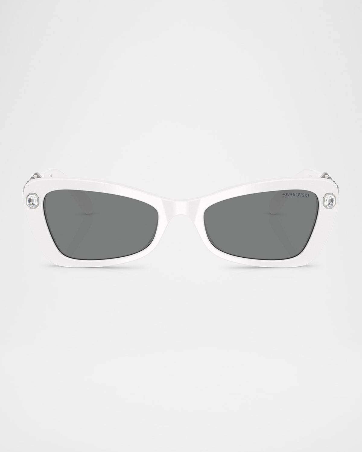 Shop Swarovski Sk6033 Geometric Sunglasses In White