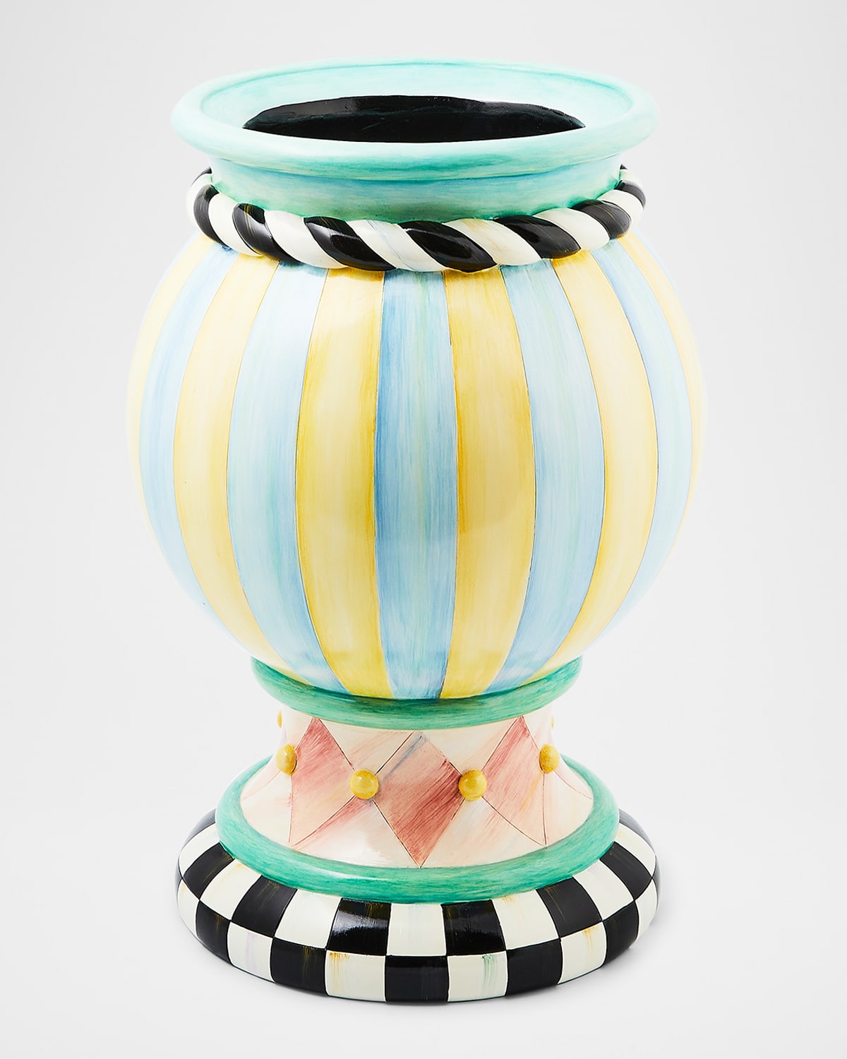 Mackenzie-childs Rosy Meadow Medium Urn, 22"