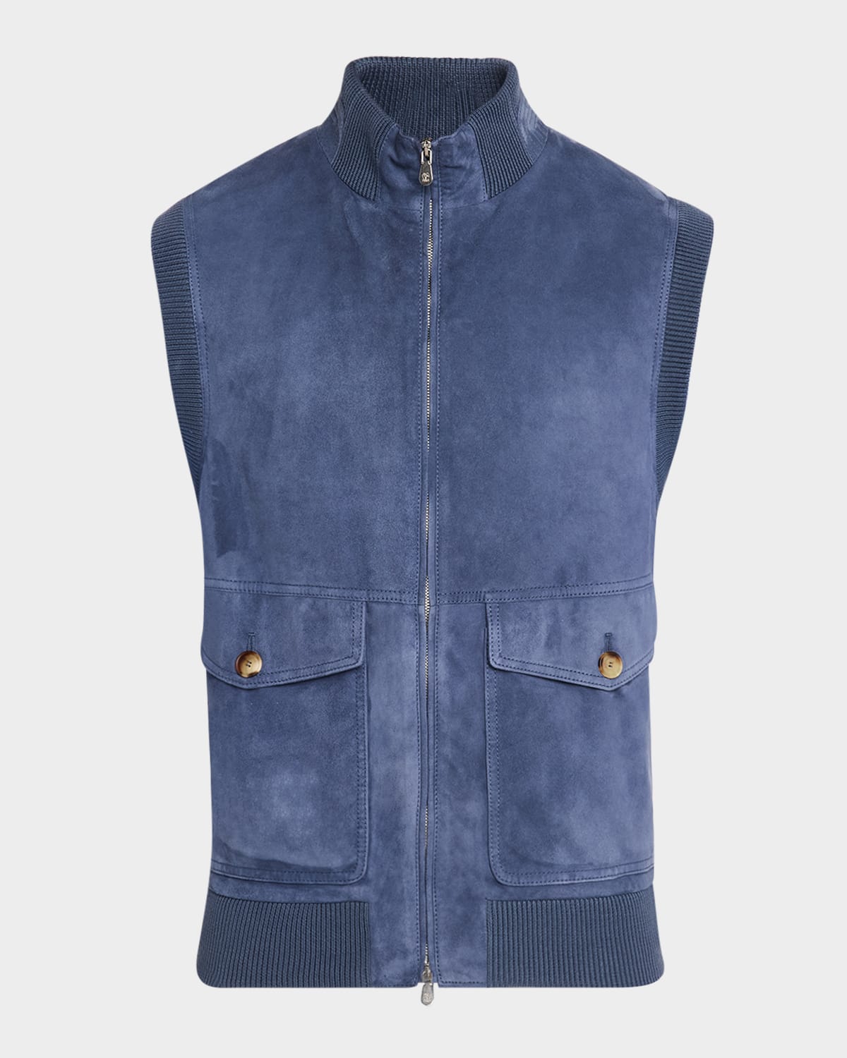 Men's Suede Full-Zip Vest