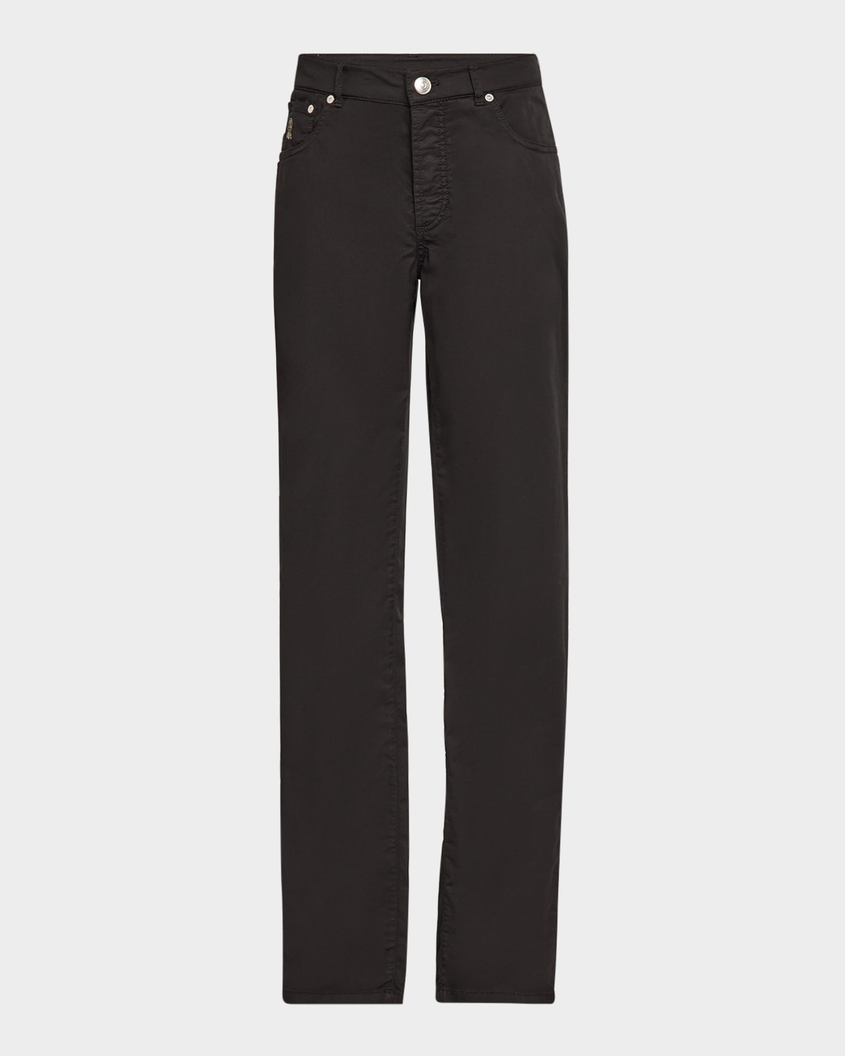 Brunello Cucinelli Men's Slim Five-pocket Pants In Black