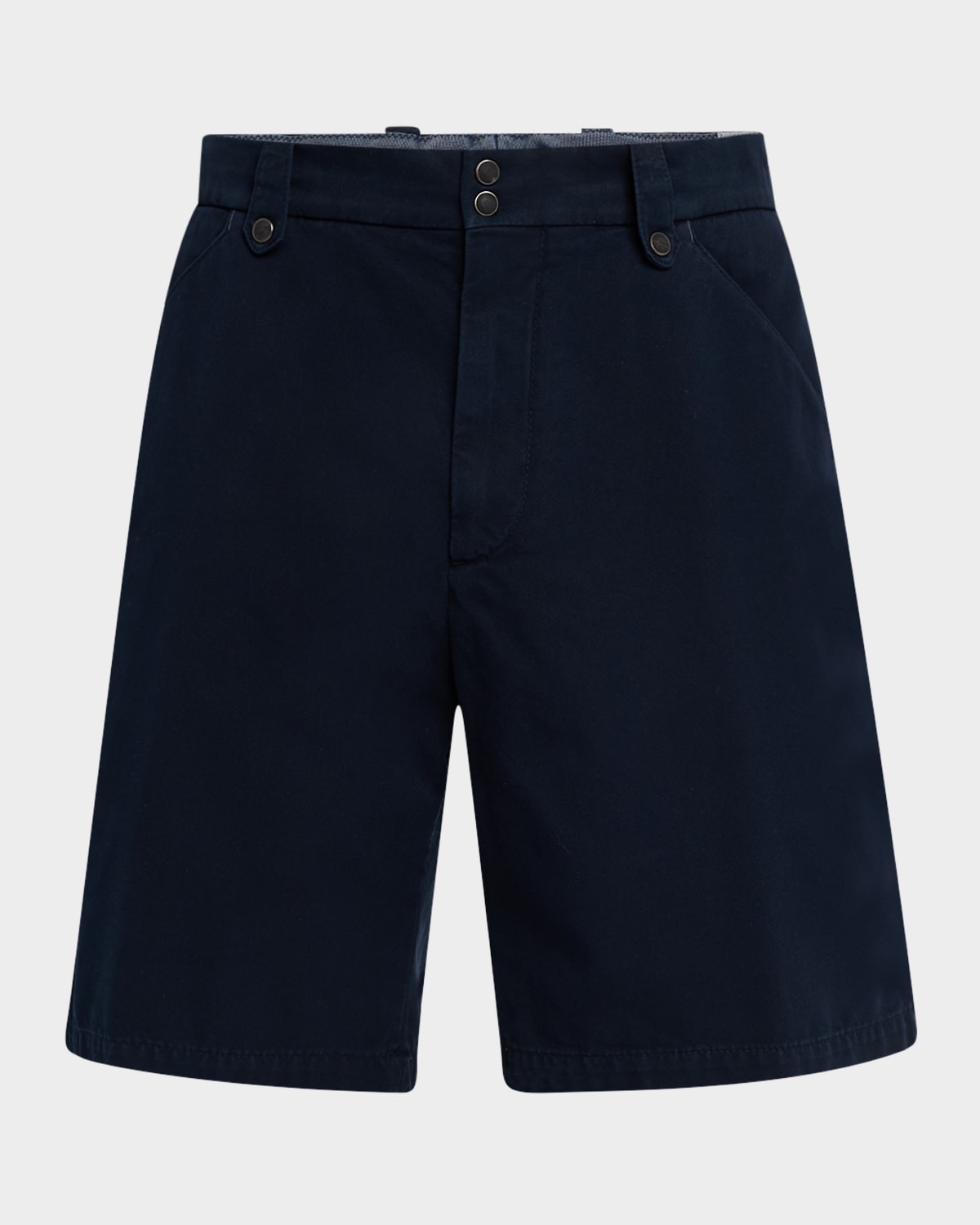 Brunello Cucinelli Men's Cotton Dyed Bermuda Shorts In Blue