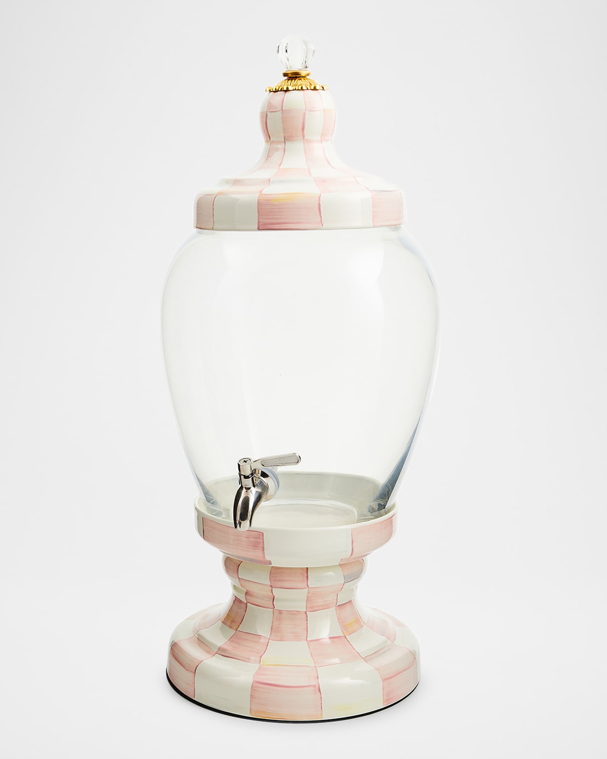 Mackenzie-childs Rosy Check Beverage Hostess