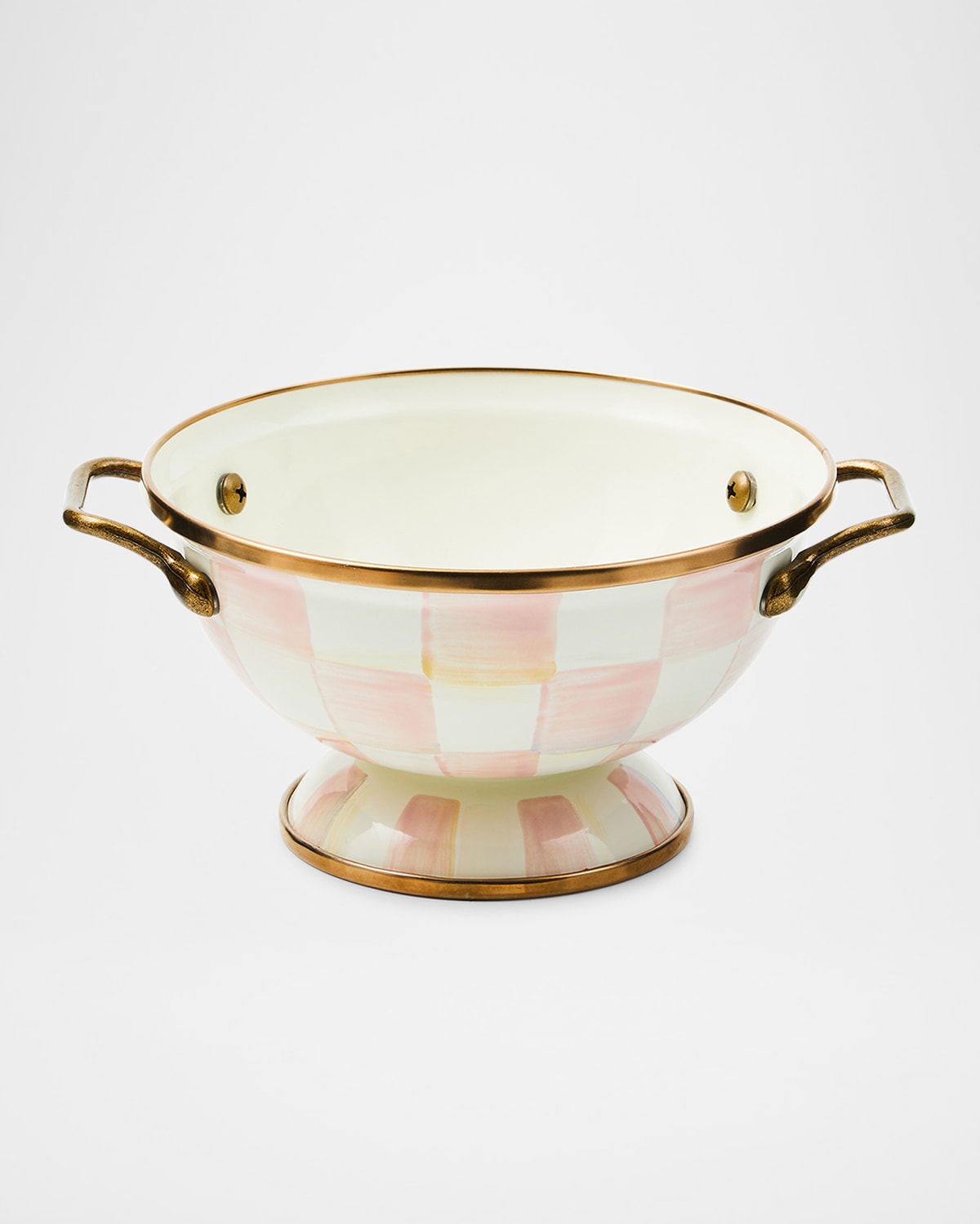 Mackenzie-childs Rosy Check Simply Anything Bowl