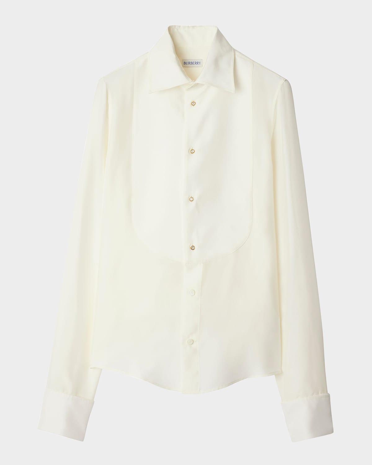 Burberry Bib Silk Button-Down Shirt