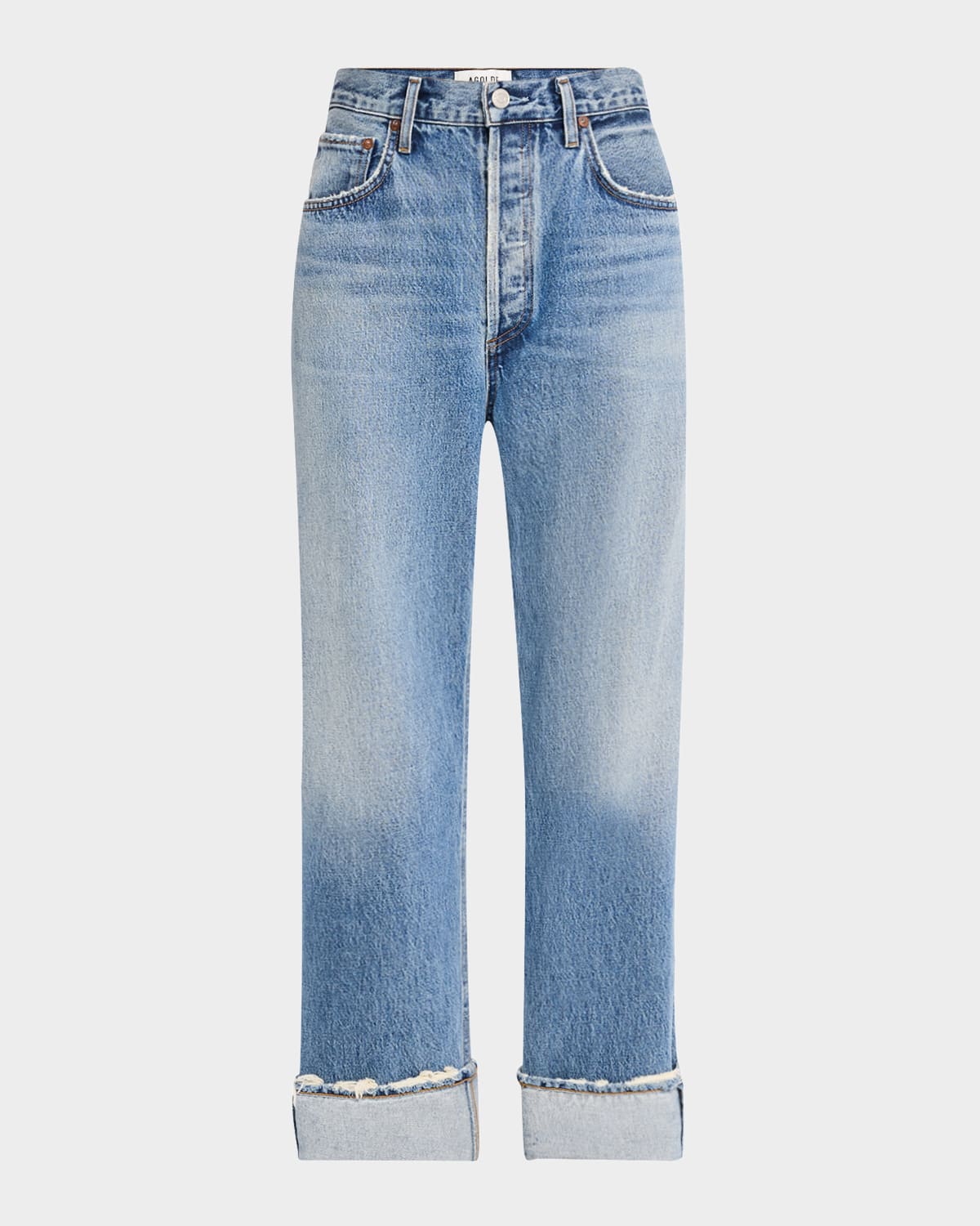 AGOLDE FRAN CUFFED EASY STRAIGHT JEANS 