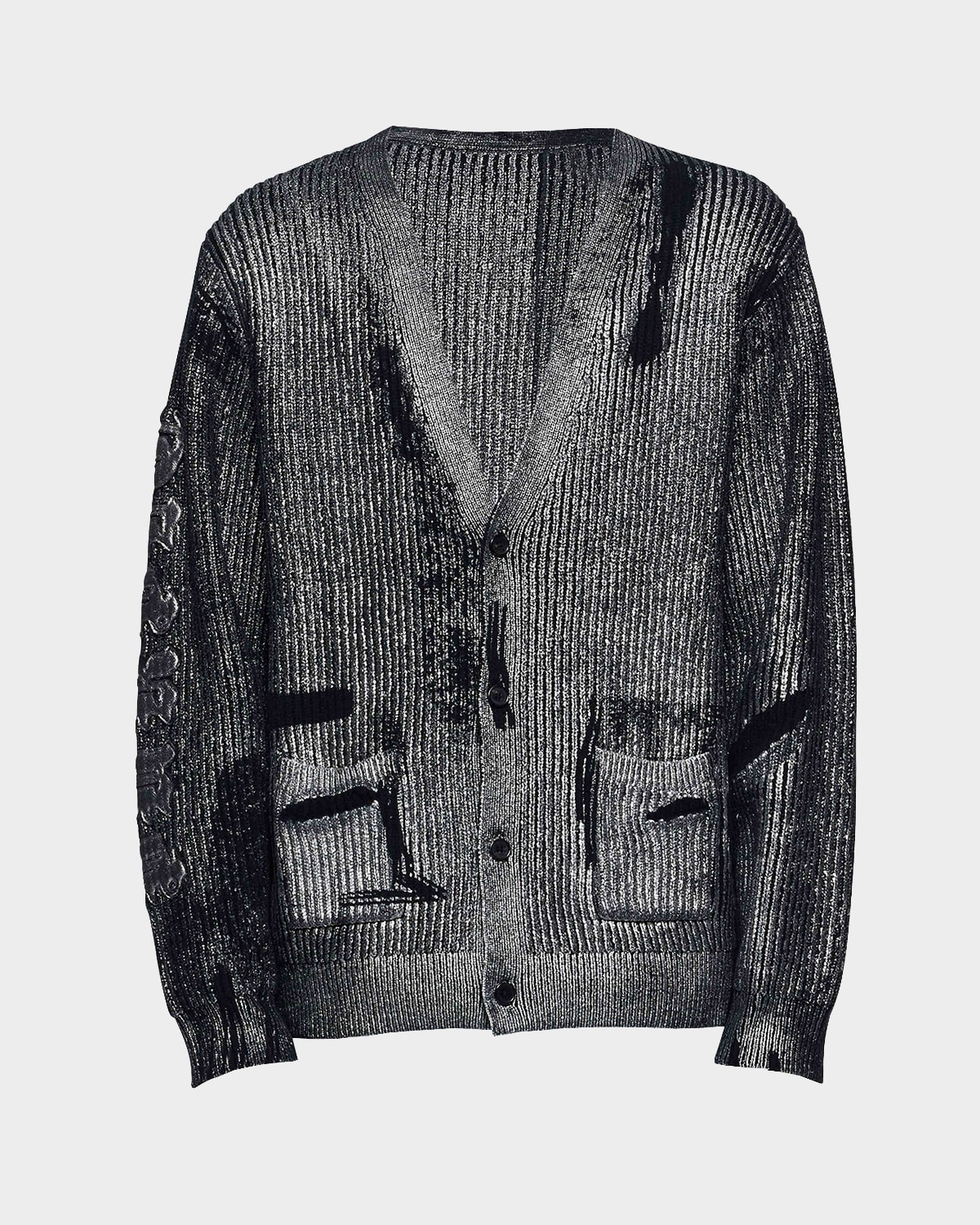 Men's Foiled Wool Cardigan