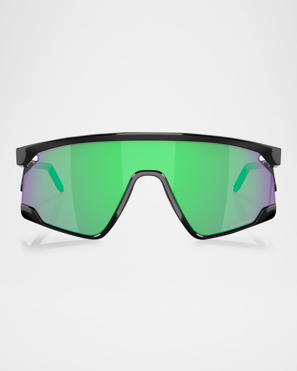 Oakley Bxtr 39mm Polarized Rectangular Sunglasses In Shiny Black
