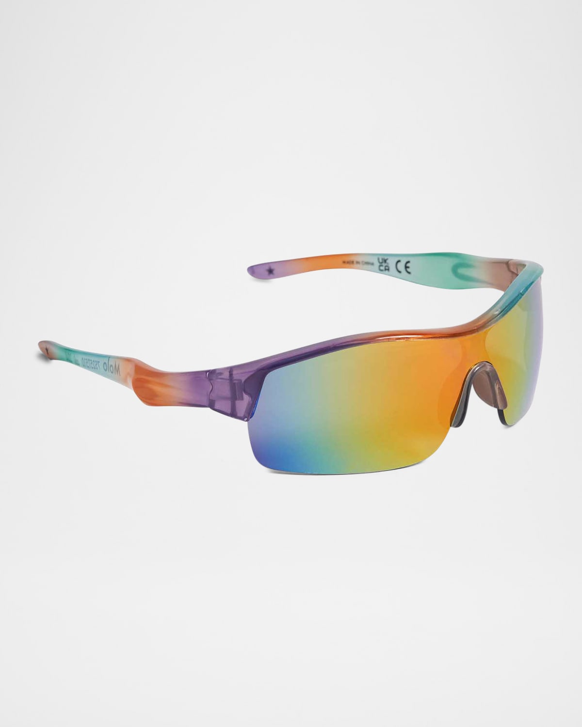 Molo Boy's Surf Plastic Shield Sunglasses In Faded Colours