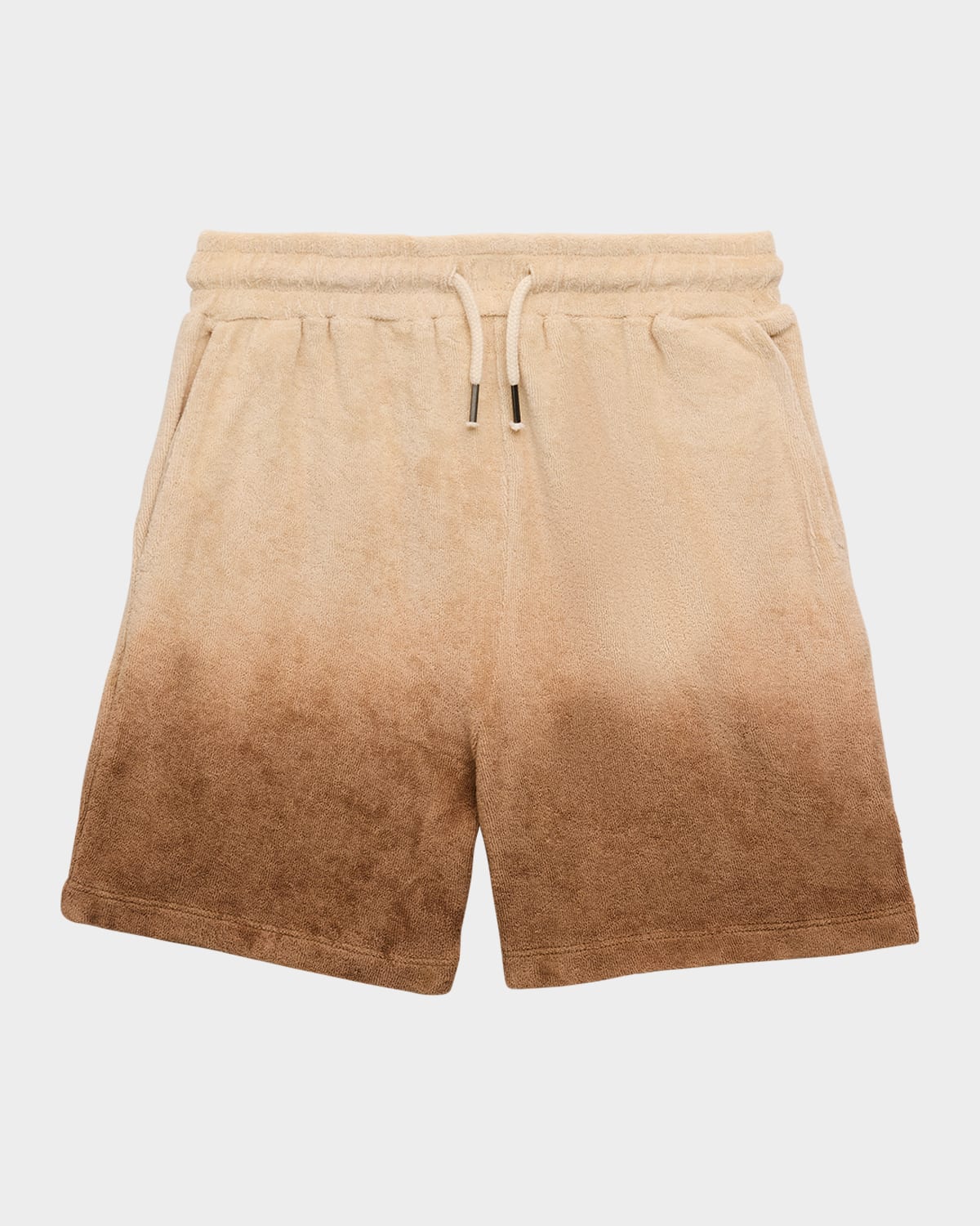 Molo Boy's Abay Ombre Cotton Drawstring Shorts In Sandalwood