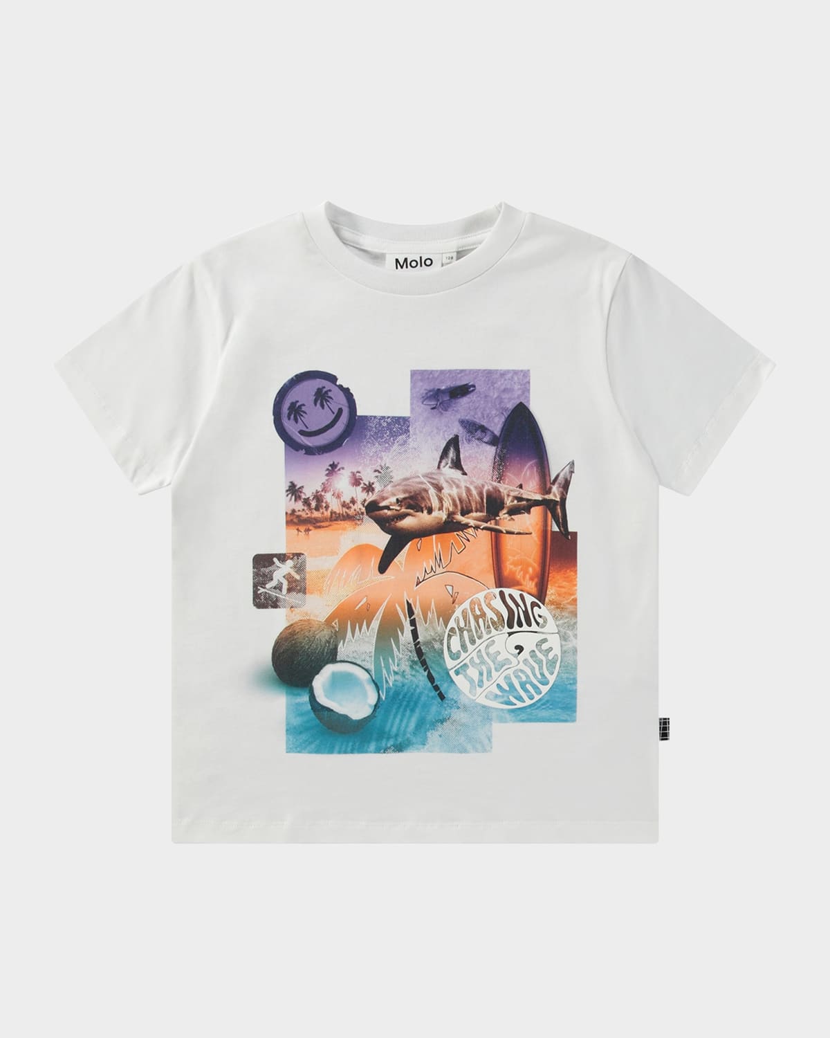 Molo Boy's Rame Collage Surf Short-sleeve T-shirt In Collage Surf
