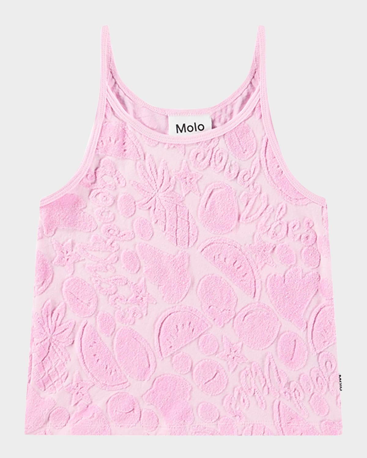 Molo Girl's Rizi Terry Tank Top In Fruity Towelling