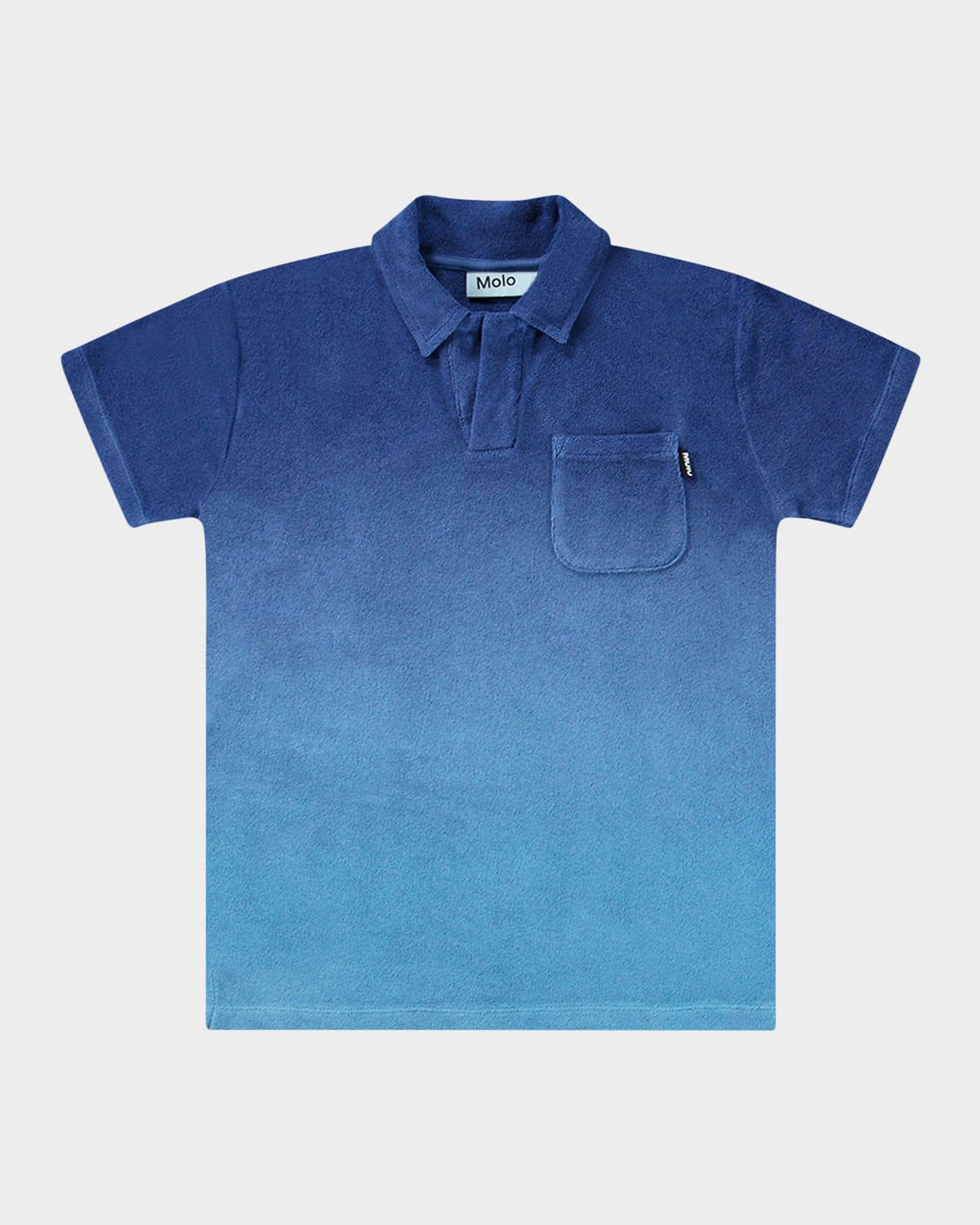 Molo Boy's Randel Organic Cotton Short-sleeve Polo Shirt In Mazarine Blue