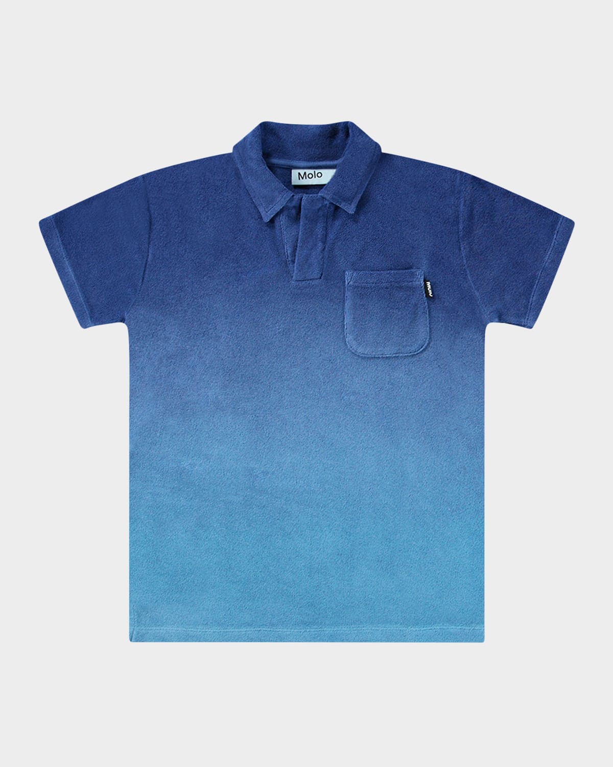 Molo Boy's Randel Organic Cotton Short-sleeve Polo Shirt In Mazarine Blue