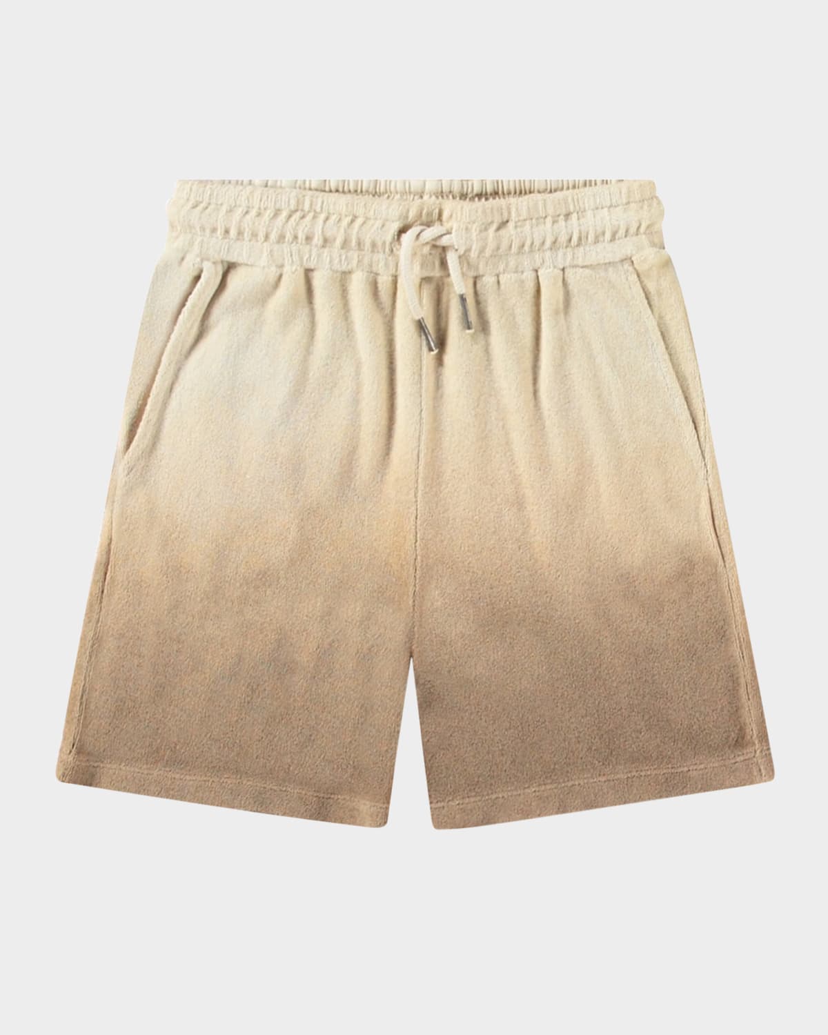 Molo Boy's Abay Ombre Cotton Drawstring Shorts In Sandalwood