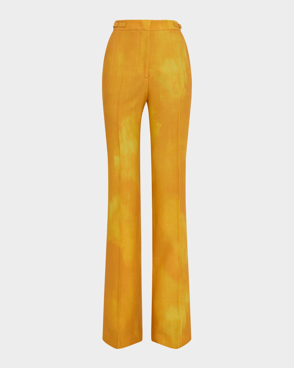 Vesta Wide-Leg Wool Pants with Belted Detail