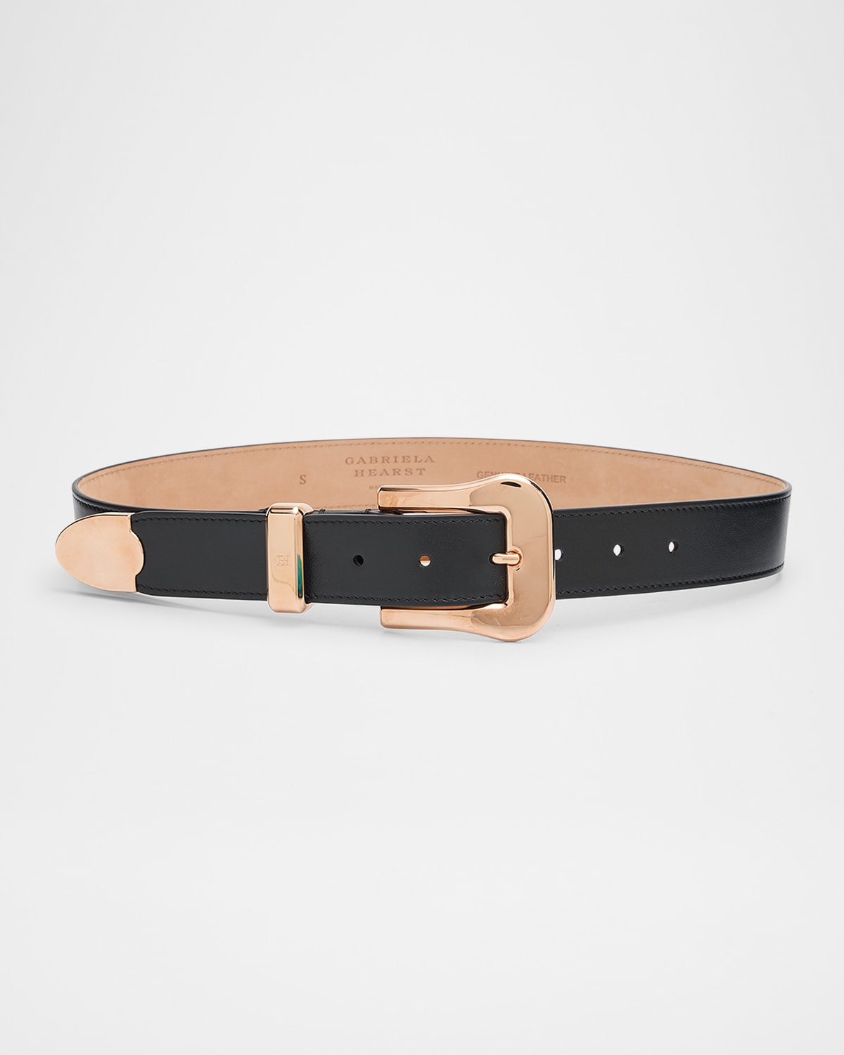 Gabriela Hearst Maireed Leather Belt In Black