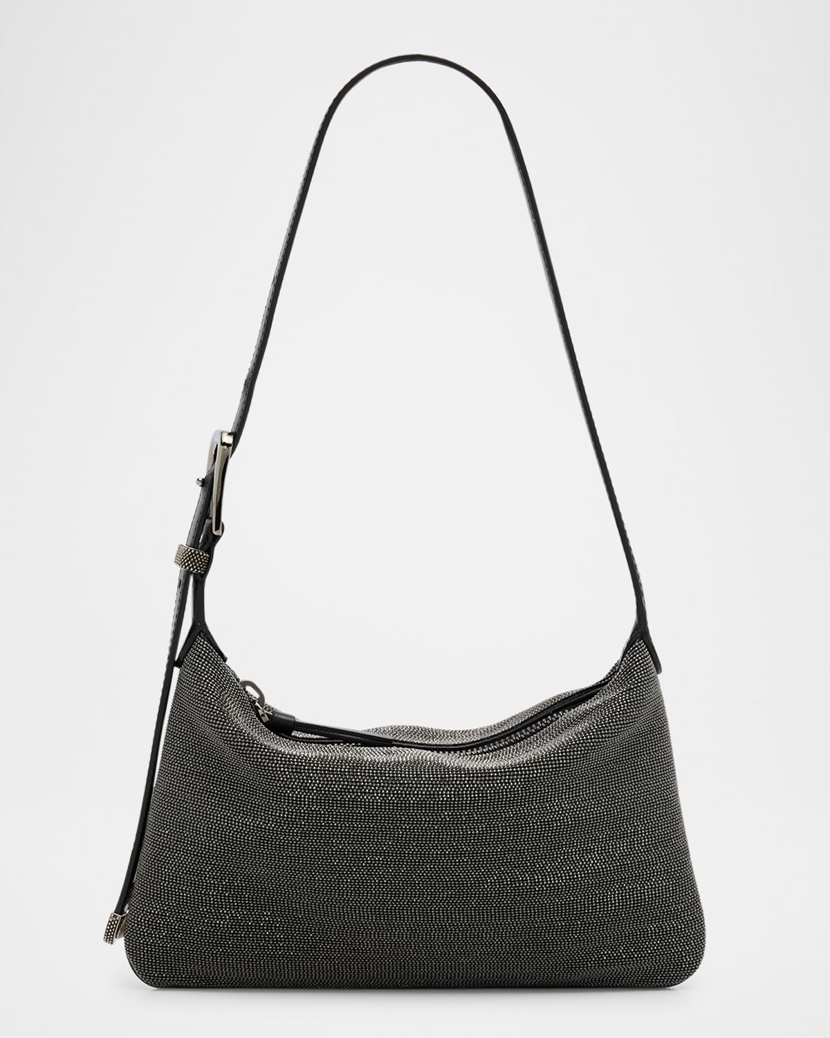 BRUNELLO CUCINELLI ALLOVER MONILI LEATHER SHOULDER BAG 