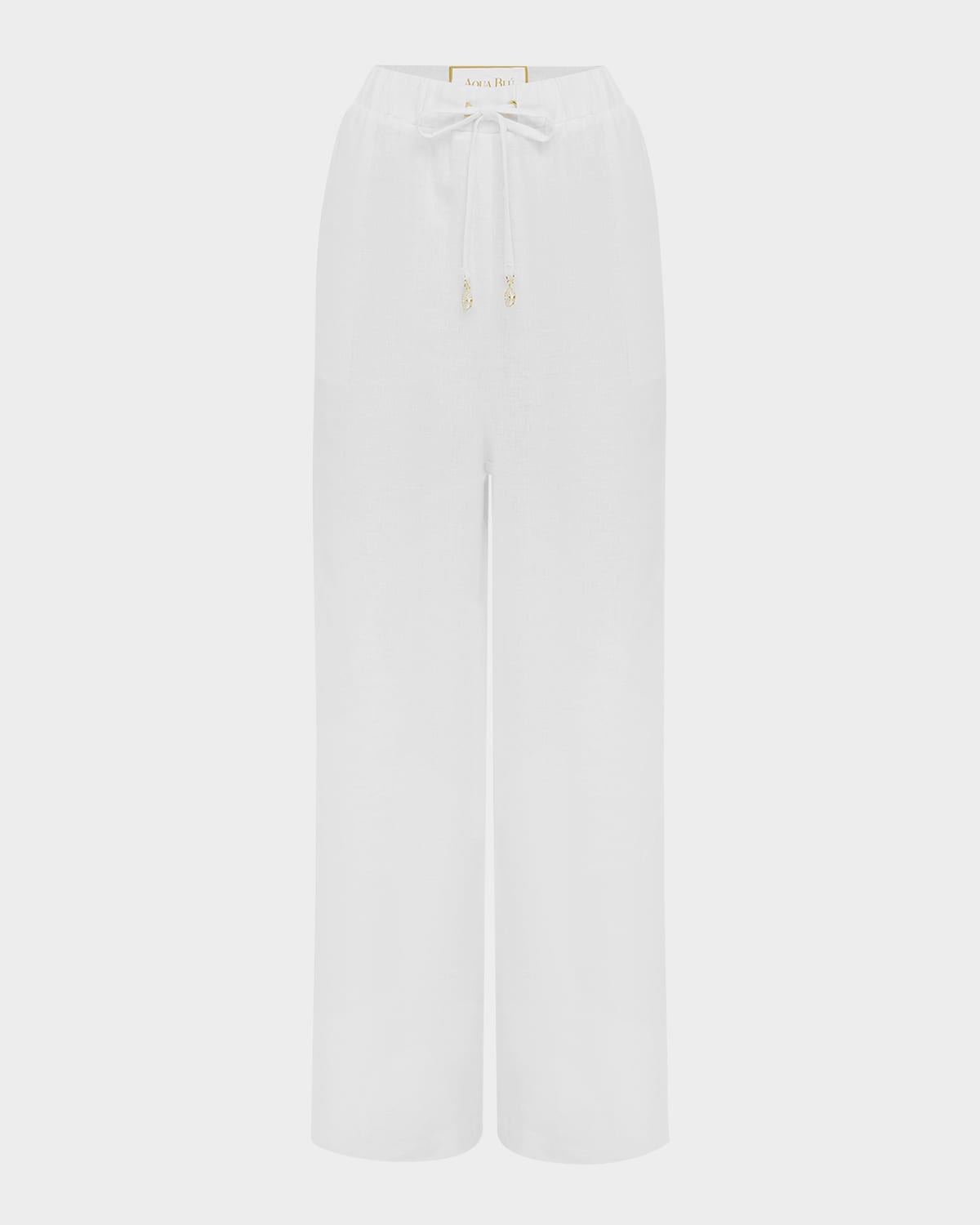 Shop Aqua Blu Australia Linen Resort Pants In White