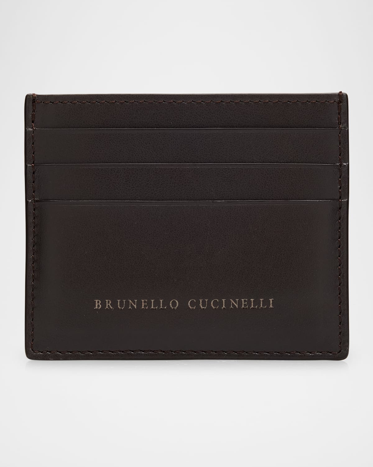 BRUNELLO CUCINELLI LEATHER CARD CASE 
