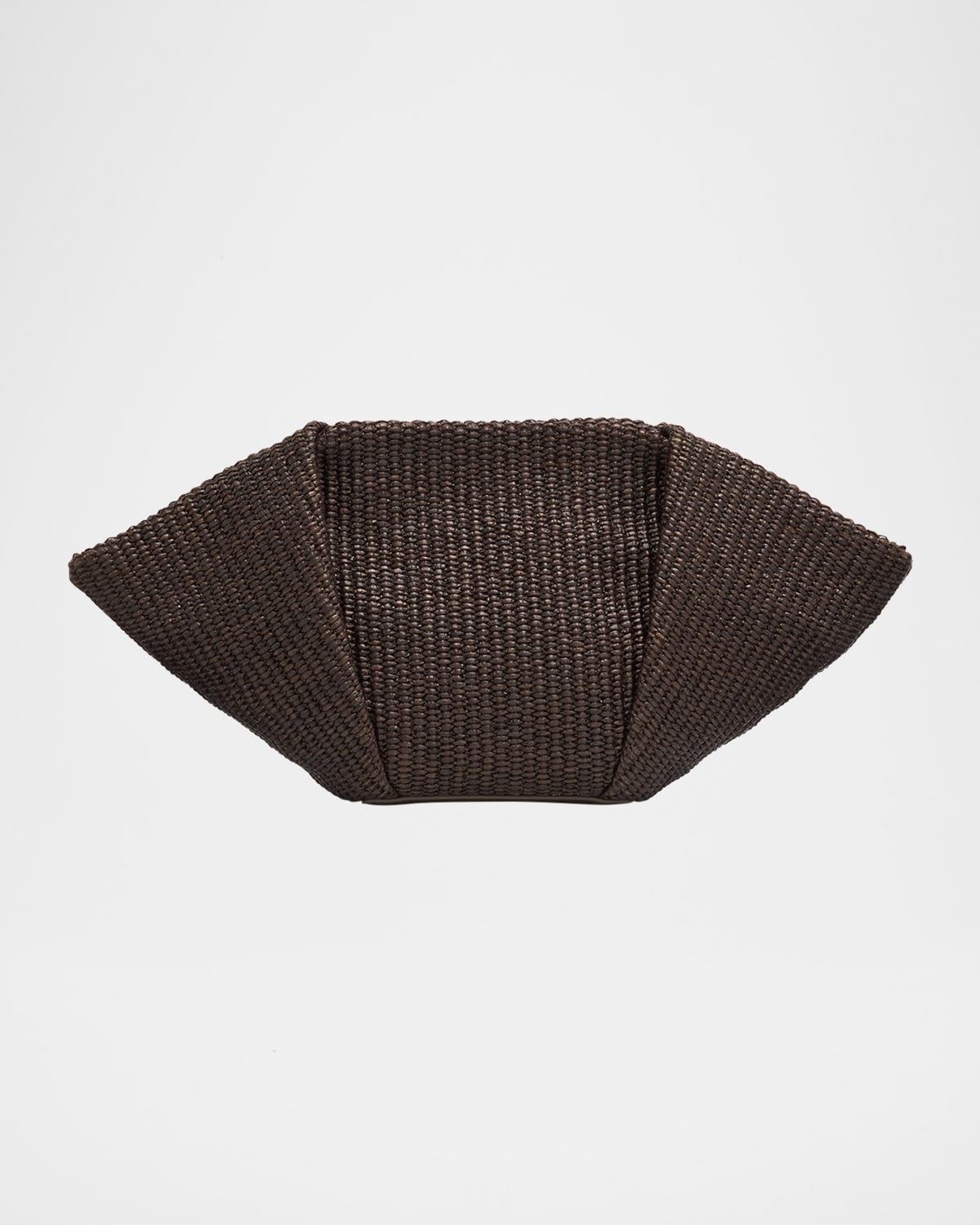 BRUNELLO CUCINELLI FAN RAFFIA CLUTCH BAG 