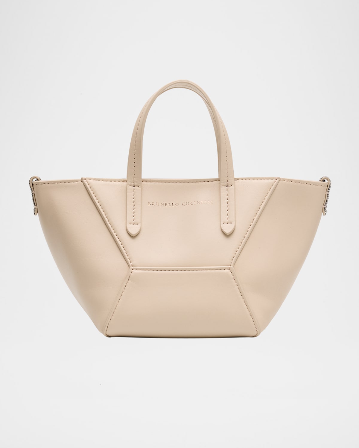 Brunello Cucinelli Mini Duo Bag In Ivory