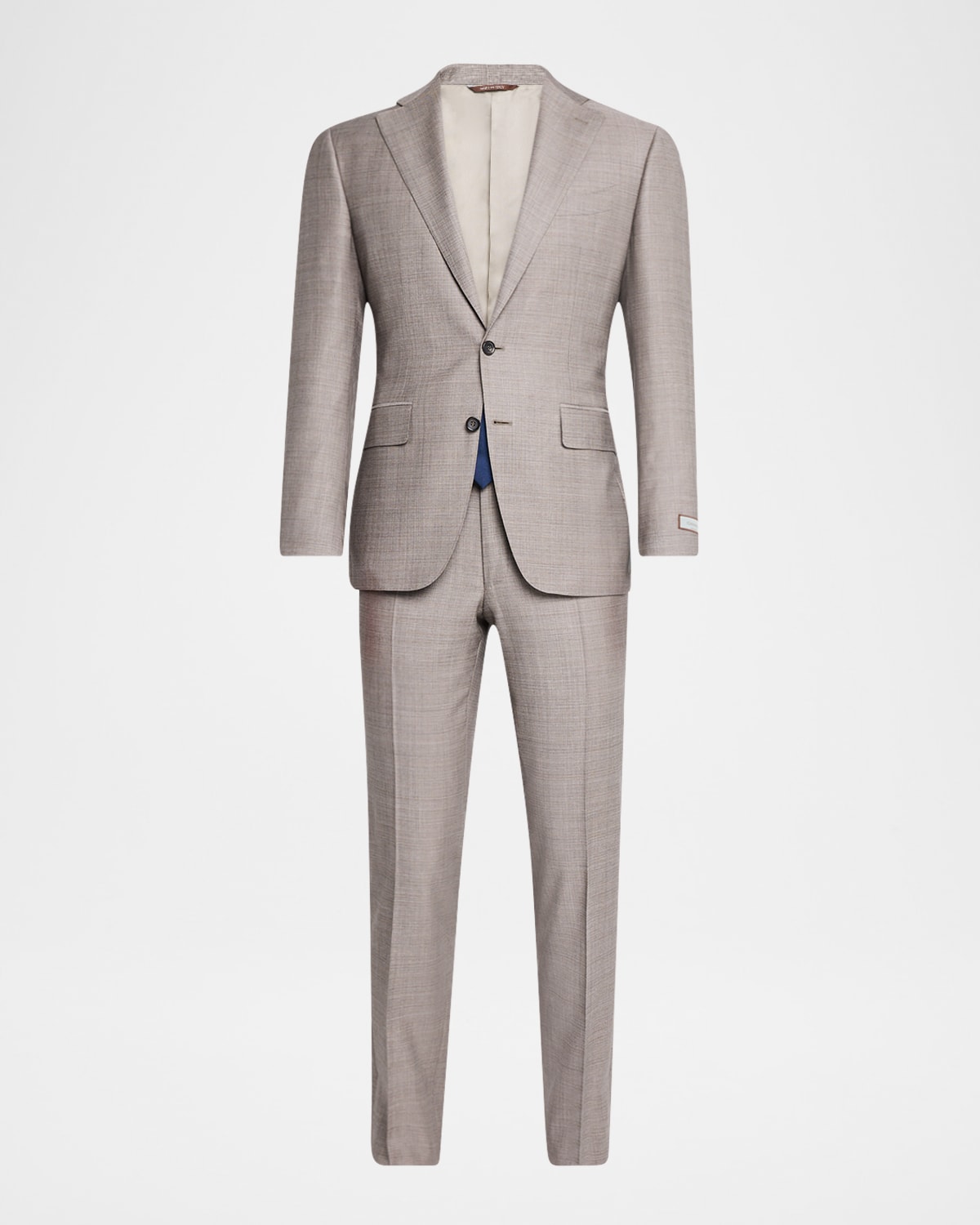 Canali Siena Screen Weave Classic Fit Suit In Tan