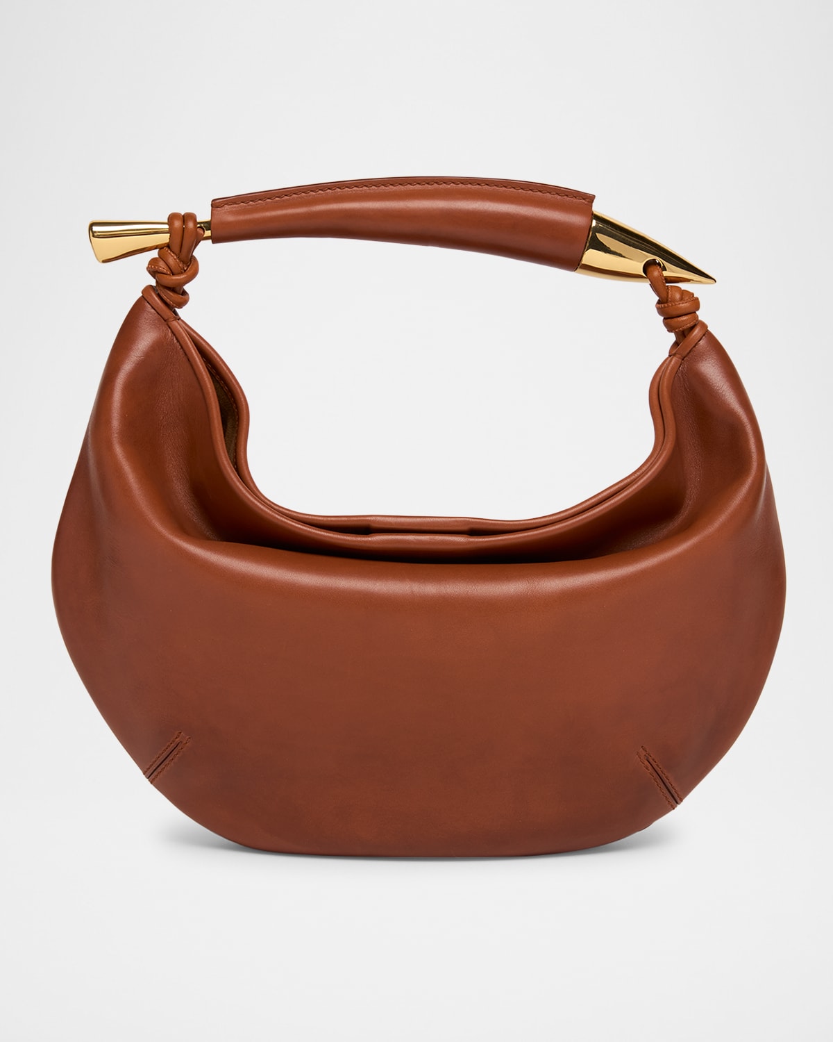 Bottega Veneta Small Sardine Leather Top-handle Bag In Light Wood