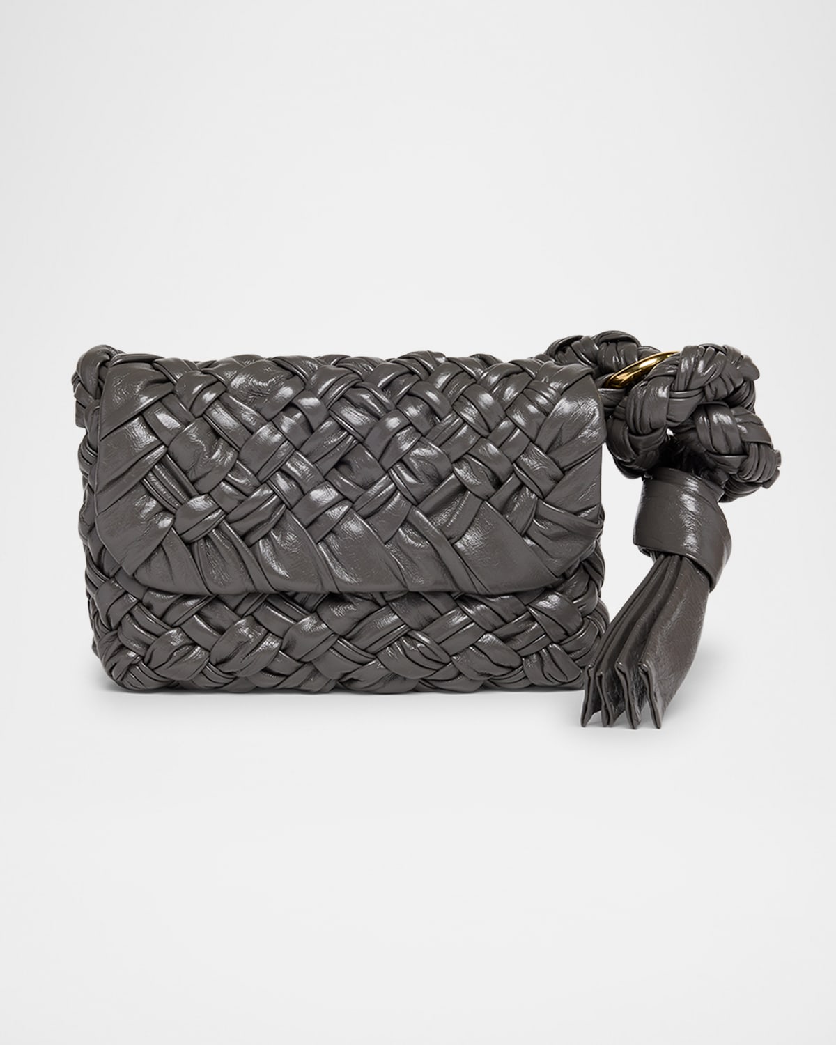 BOTTEGA VENETA SMALL KALIMERO LEATHER SHOULDER BAG 