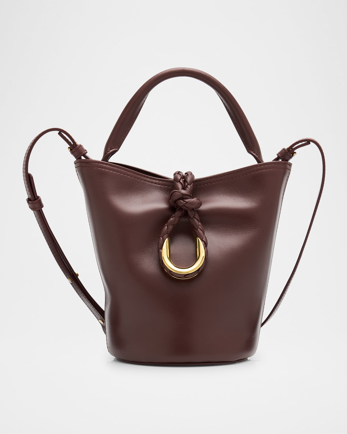 BOTTEGA VENETA LIBERTA MINI LEATHER BUCKET BAG 