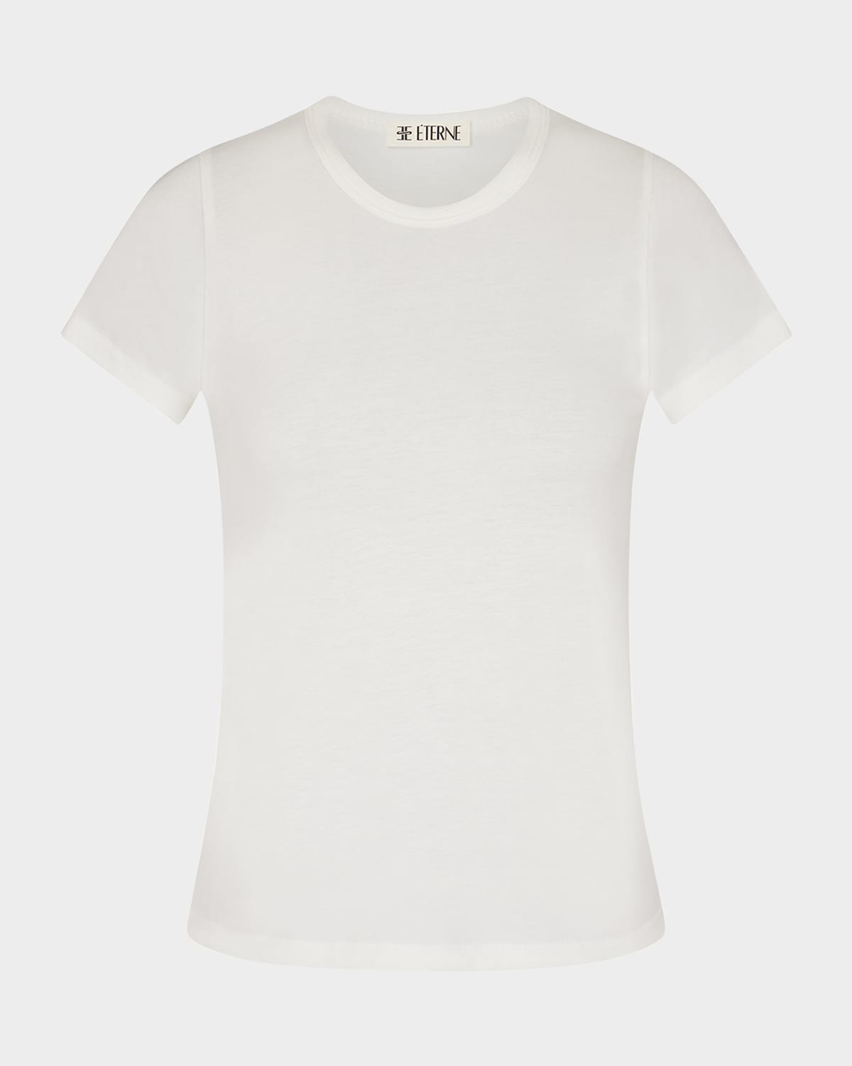 Éterne Fitted Crewneck Short-sleeve T-shirt In White
