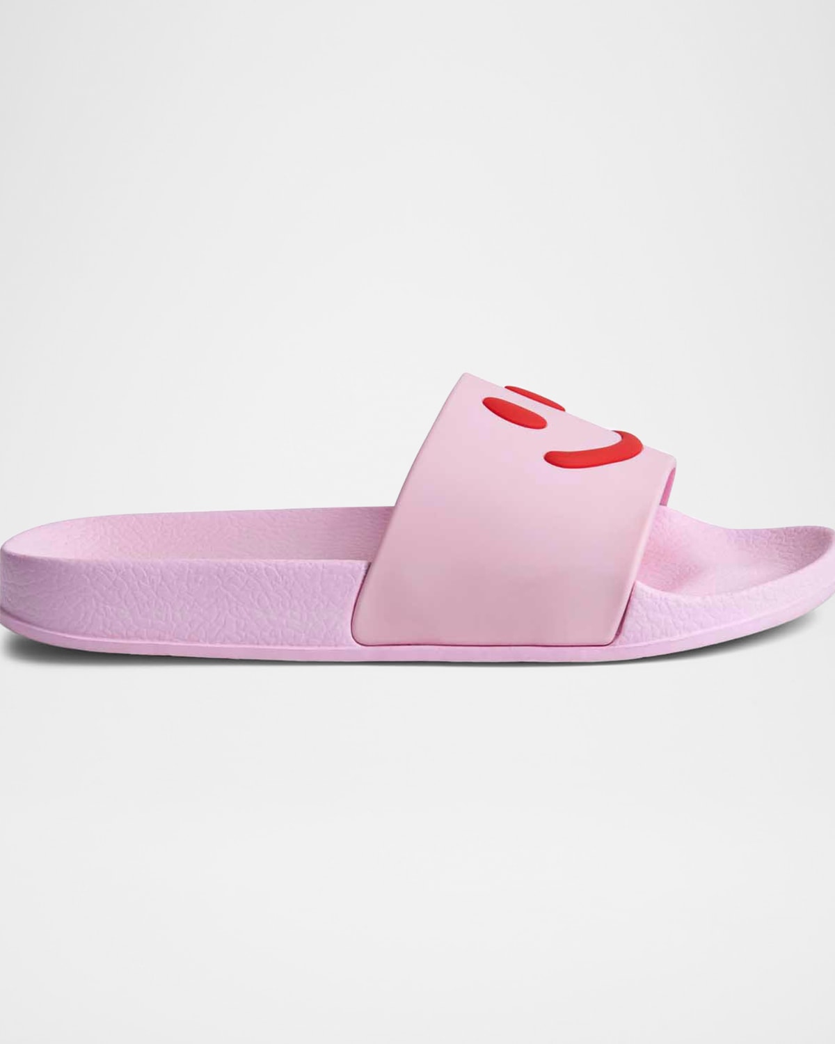 Molo Pink Slippers For Girl With Smiley In Pink Glace