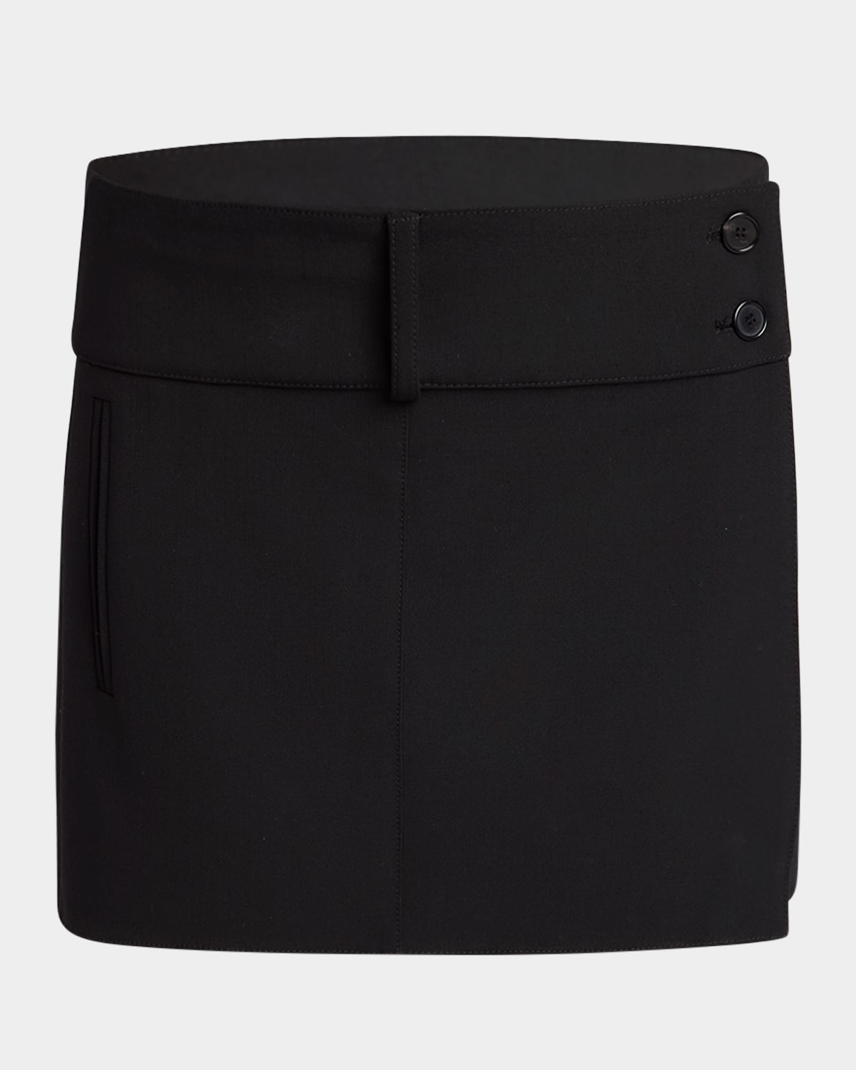 Courrèges Belted Mini Wrap Skirt In Black