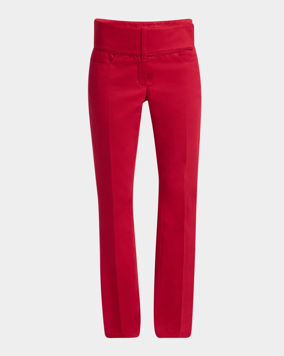 COURRÈGES SLIM-LEG TECH CREPE PANTS 