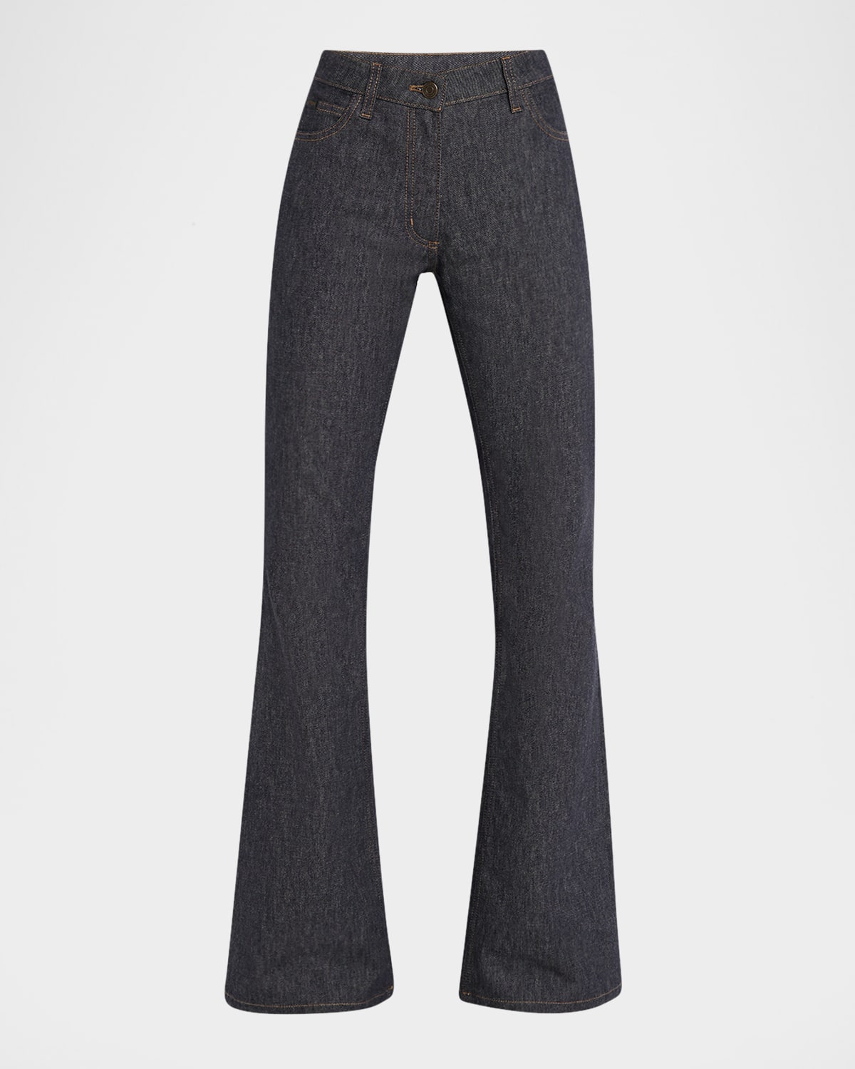 COURRÈGES OBLIQUE DENIM BOOTCUT JEANS 