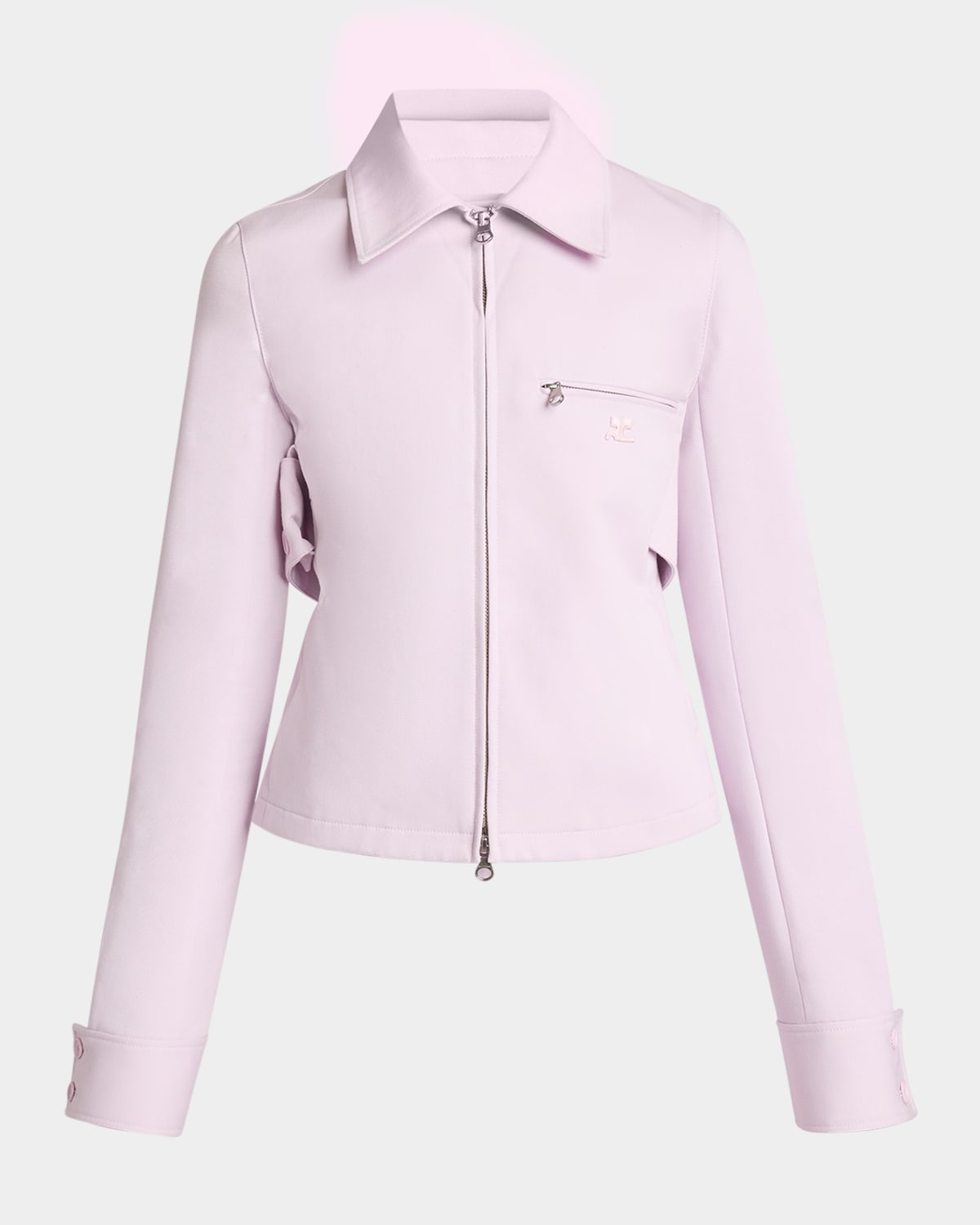 Courrèges Belted Polycotton Zip Jacket