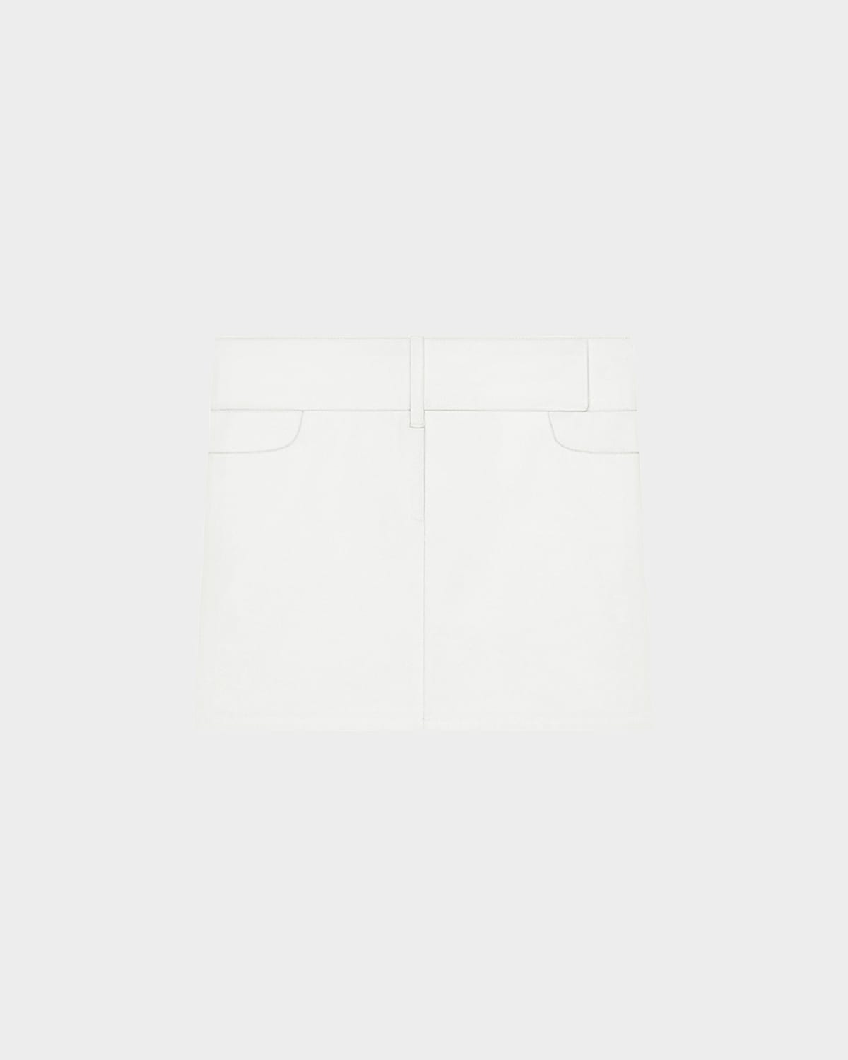 Courrèges Straight Mini Skirt In Heritage White