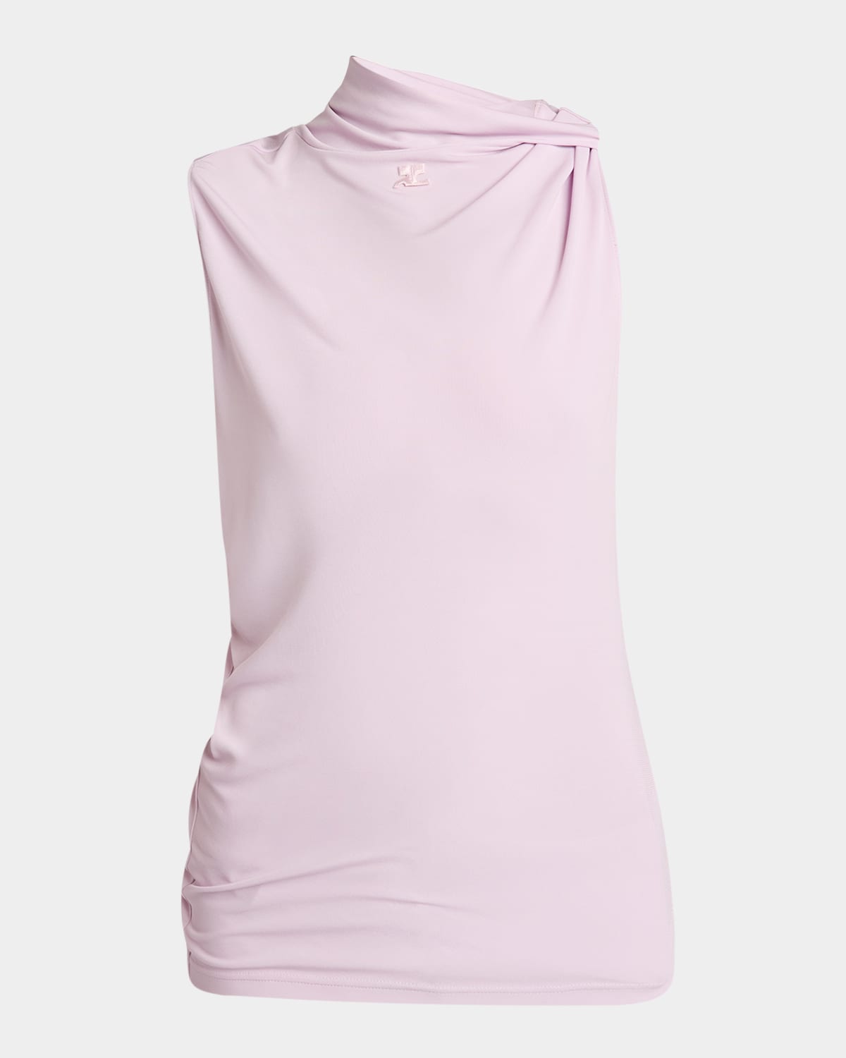 Courrèges Twisted High-neck Scuba Knit Tnak Top