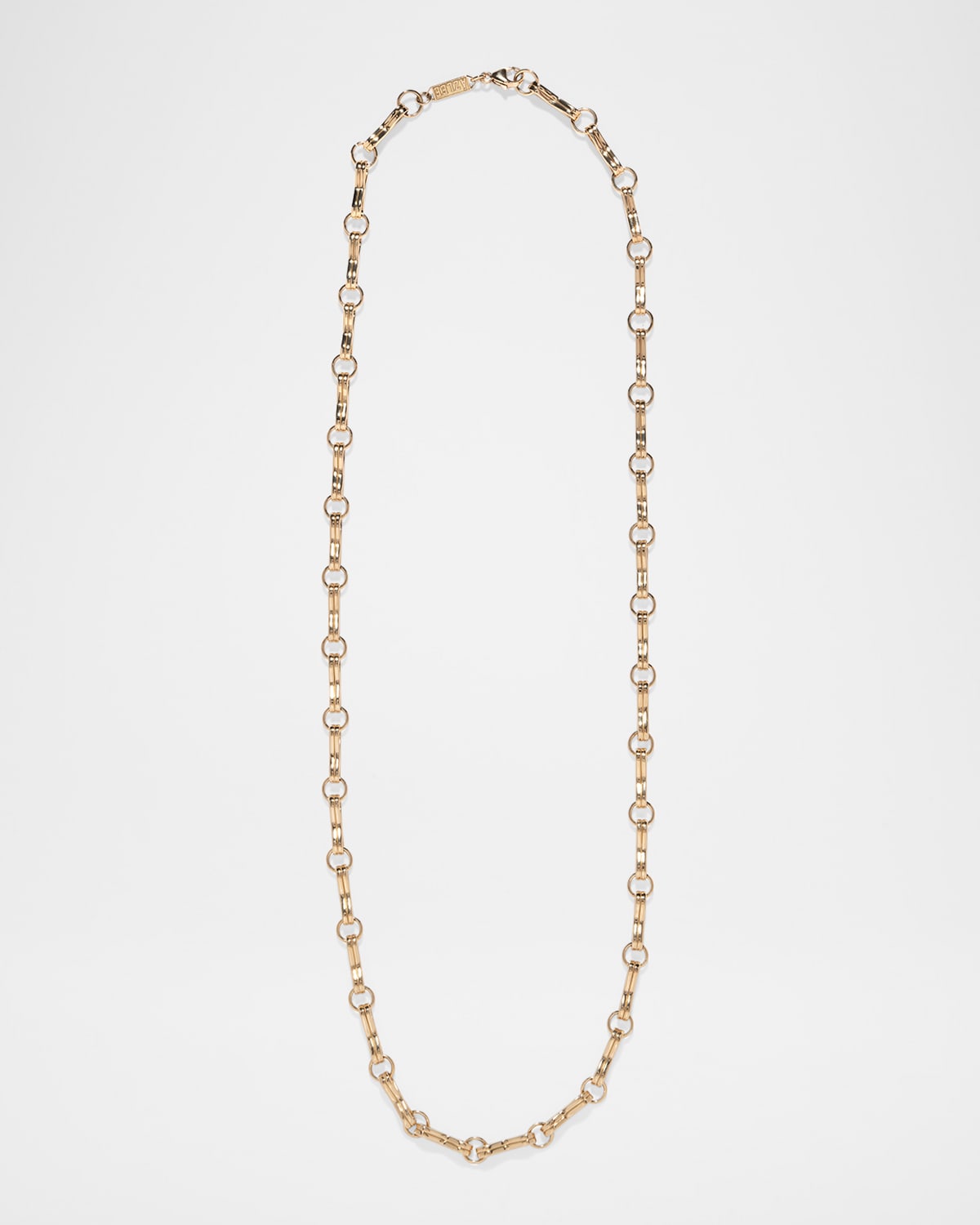 AZLEE 18K Yellow Gold Large Motif Double-Link Chain Necklace, 18"L