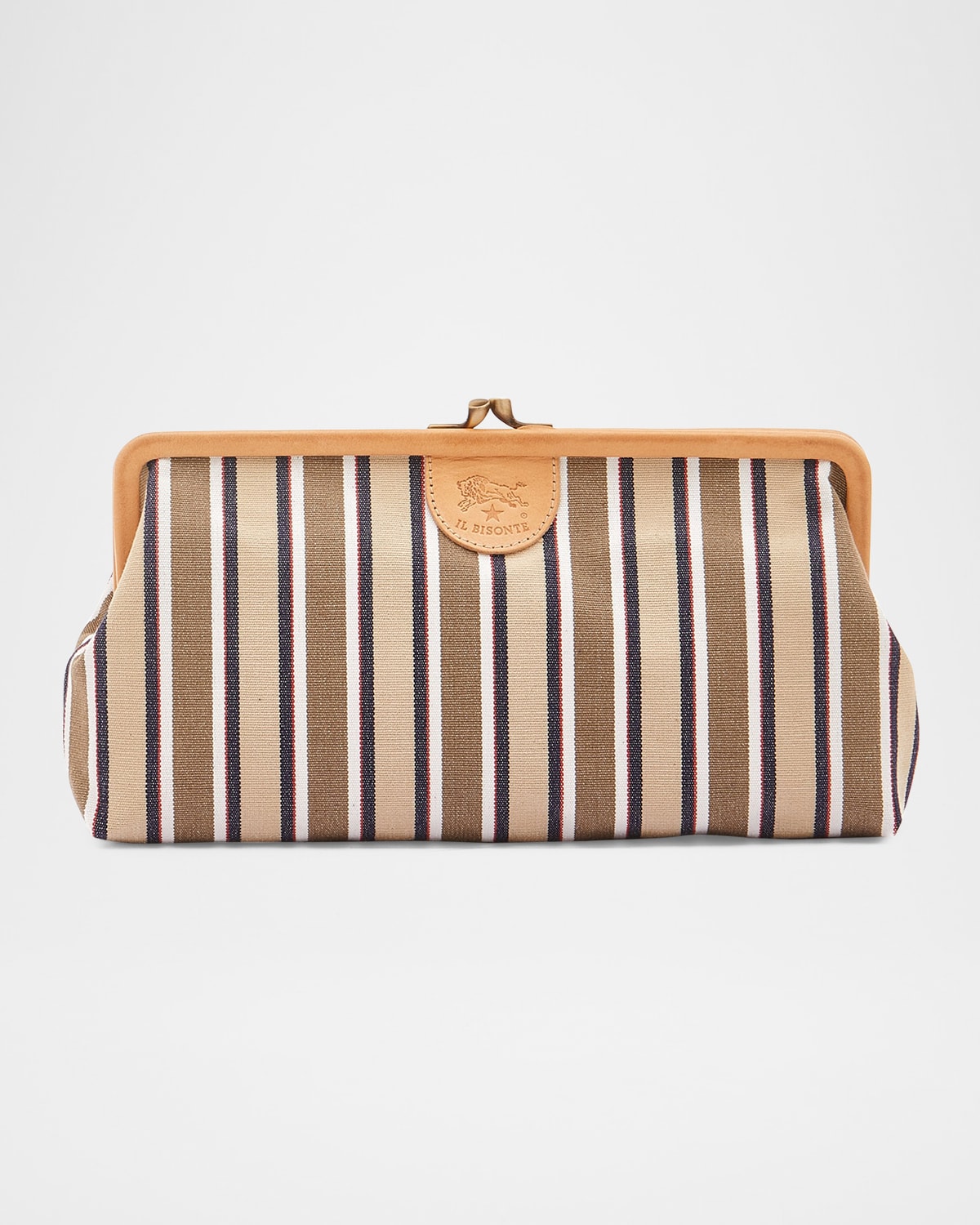 Il Bisonte Manuela Frame Canvas Clutch Bag