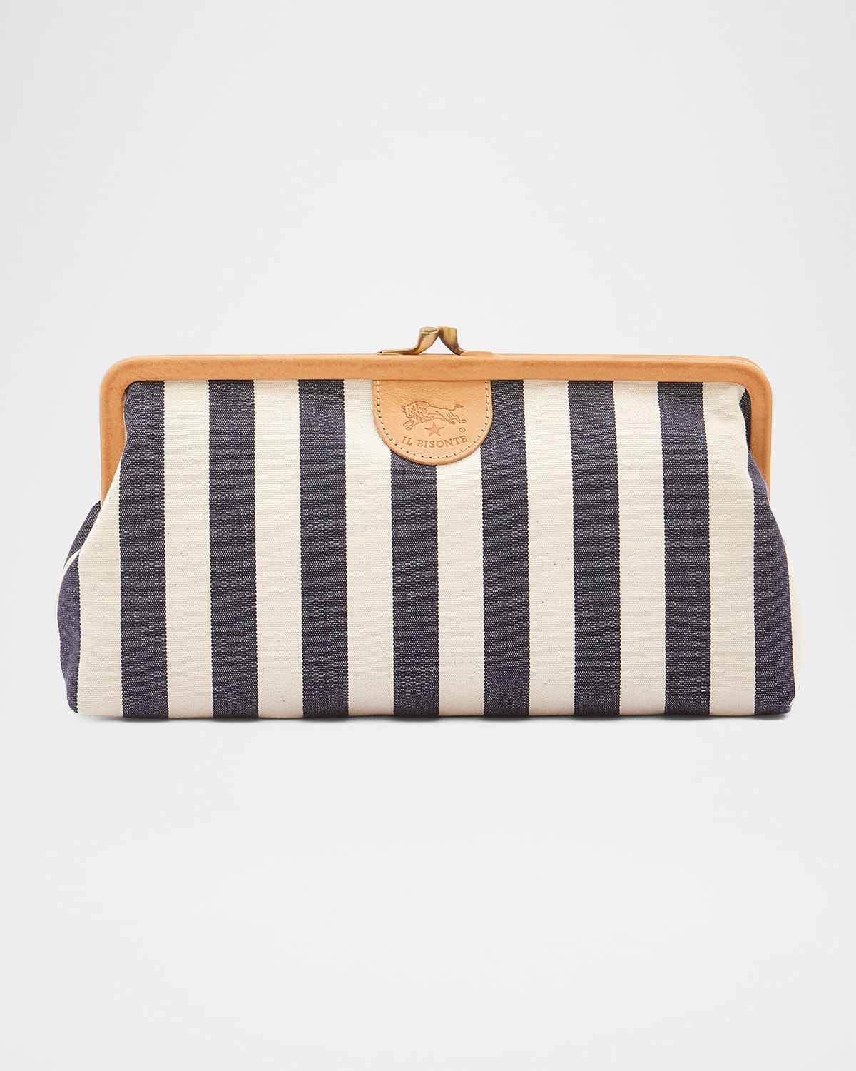 Il Bisonte Manuela Frame Canvas Clutch Bag